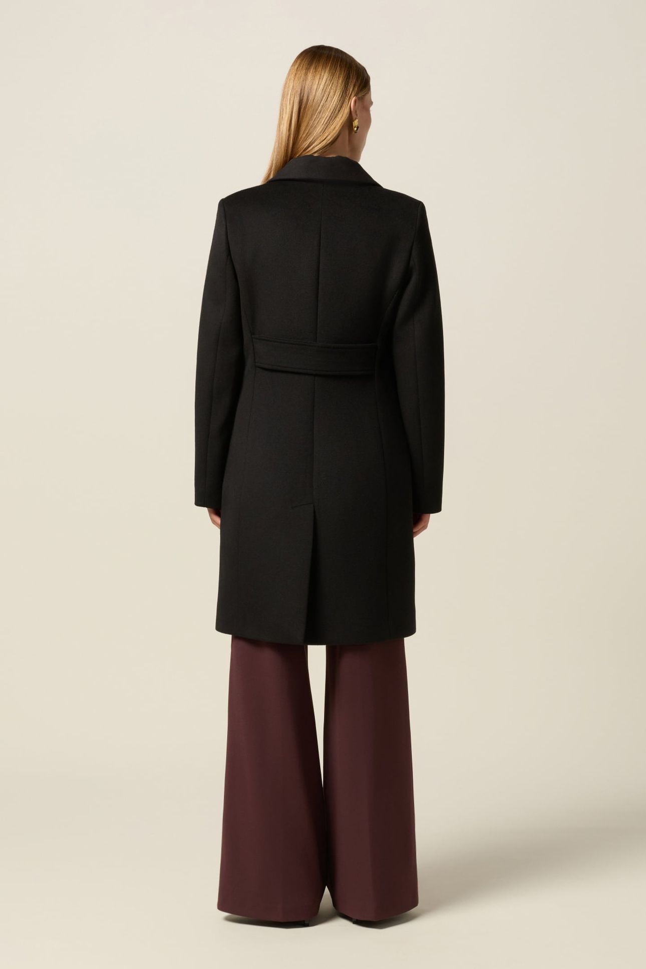 MIDI COAT WITH GOLDEN BUTTONS BLACK 2