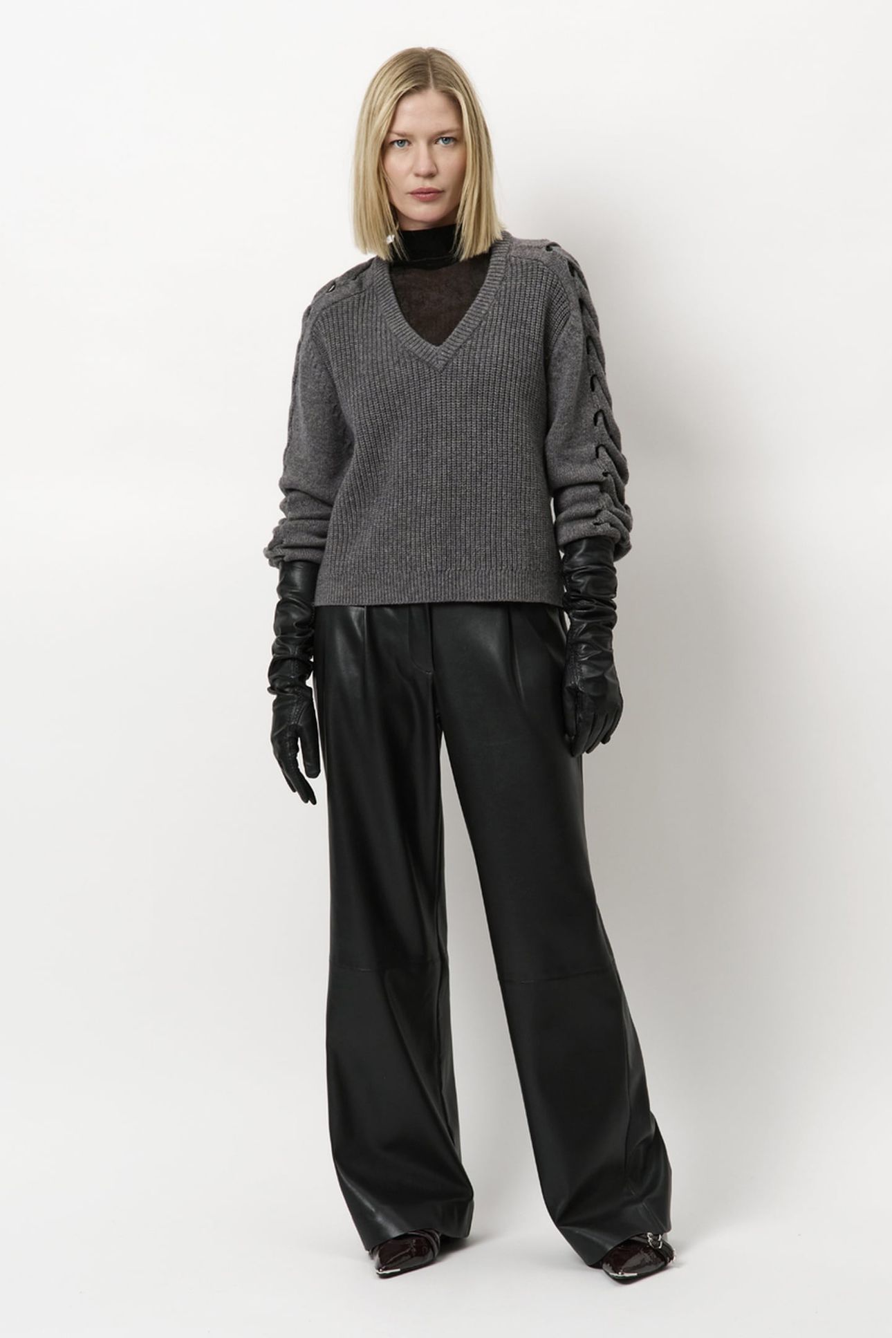 JULES FAUX LEATHER PANTS RAVEN 1