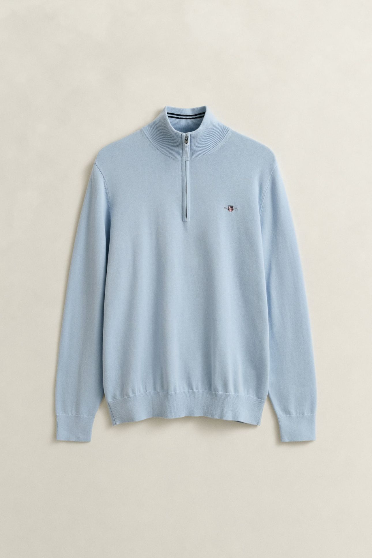 CLASSIC COTTON HALF ZIP FRESH BLUE 4