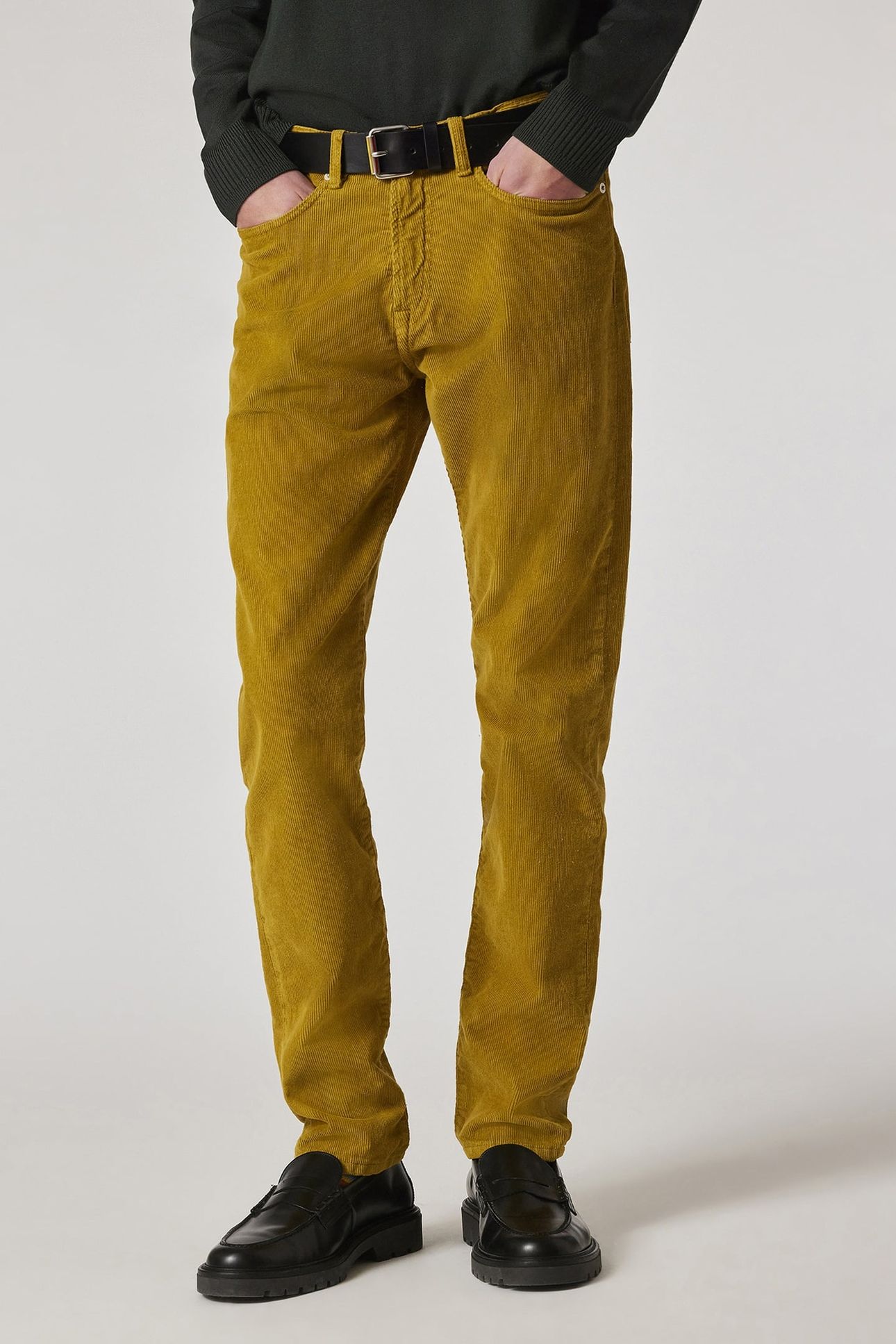 MENS TAPERED FIT JEAN OCHRE YELLOW 1