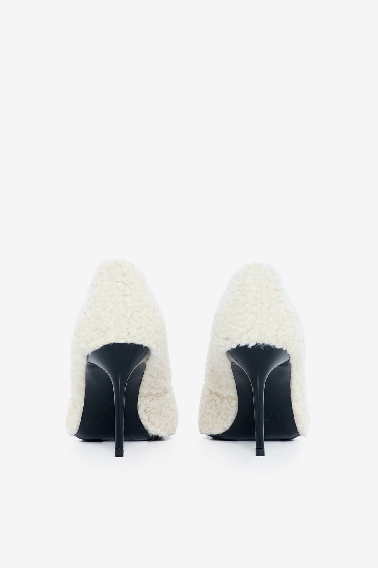 LALA SHEARLING HEEL ECRU 4