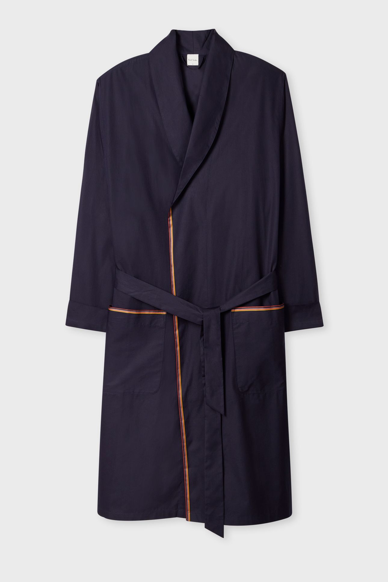 MEN DRESSING GOWN STRIPE VERY DARK NAVY 1