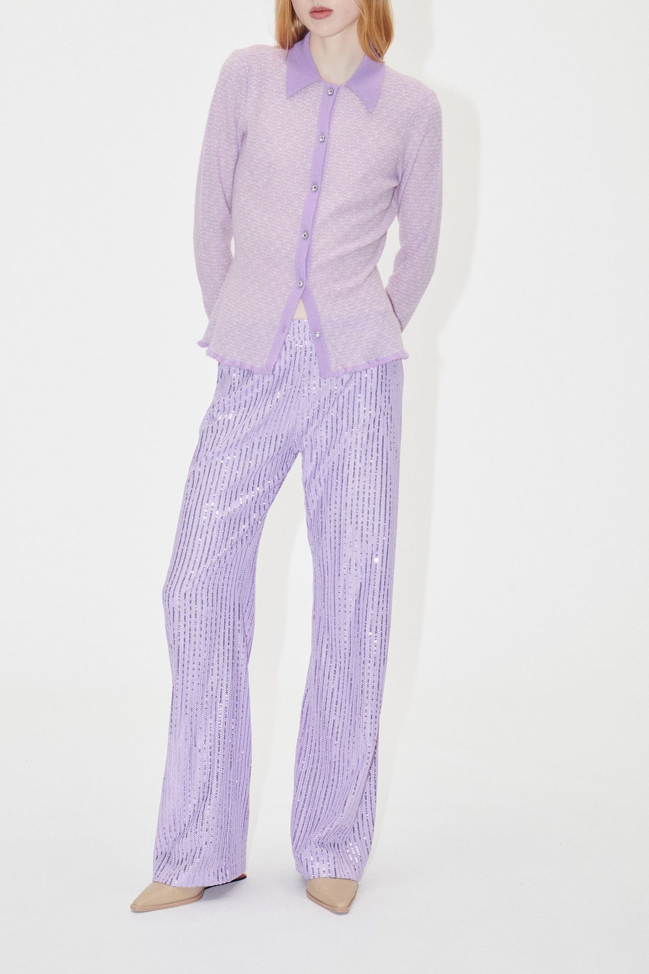 BOBBI CARDIGAN MID LAVENDER 1