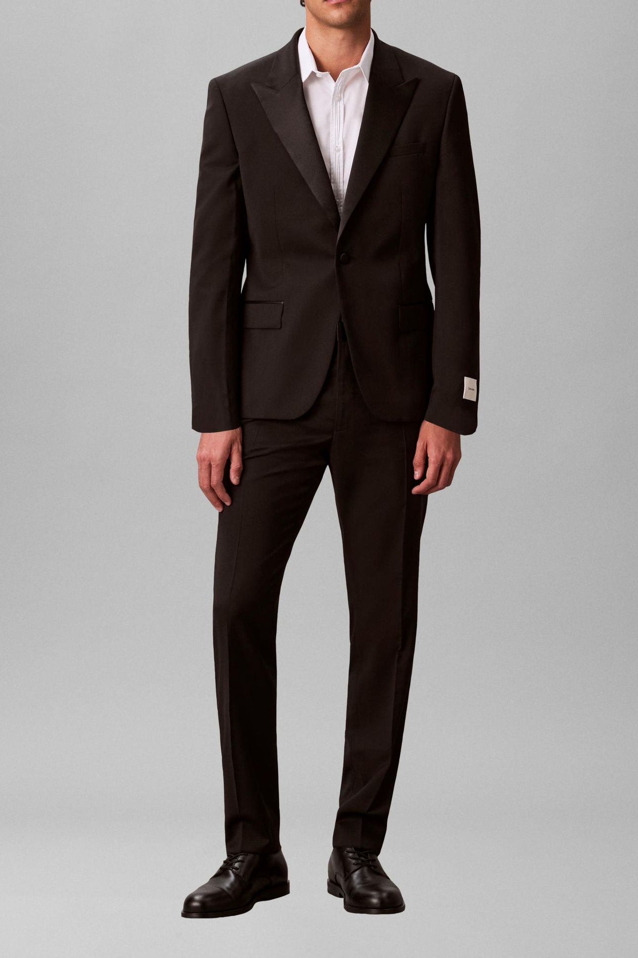 TUXEDO ITALIAN WOOL TROUSERS BLACK 1