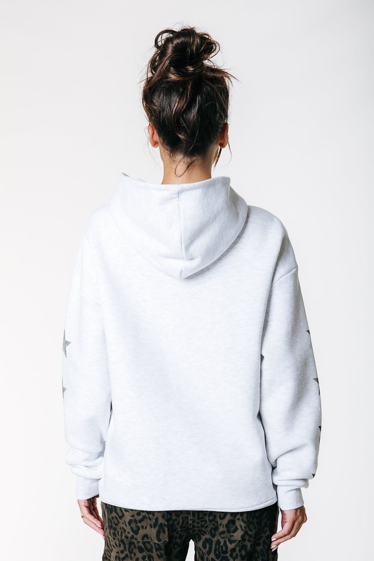 STAR LOGO CLEAN HOODIE LIGHT GREY MELANGE 2