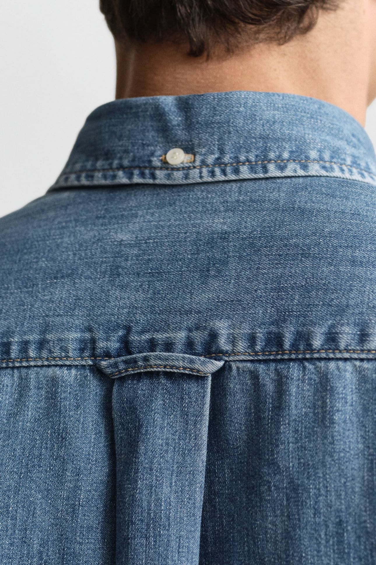 REG DENIM SHIRT SEMI LIGHT BLUE WORN IN 5