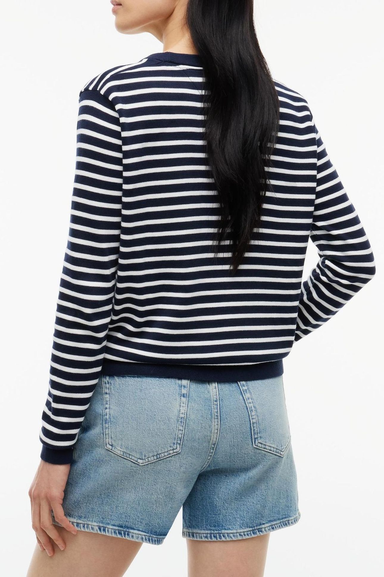 TJW ESSENTIAL VNECK DARK NIGHT NAVY/STRIPE 2