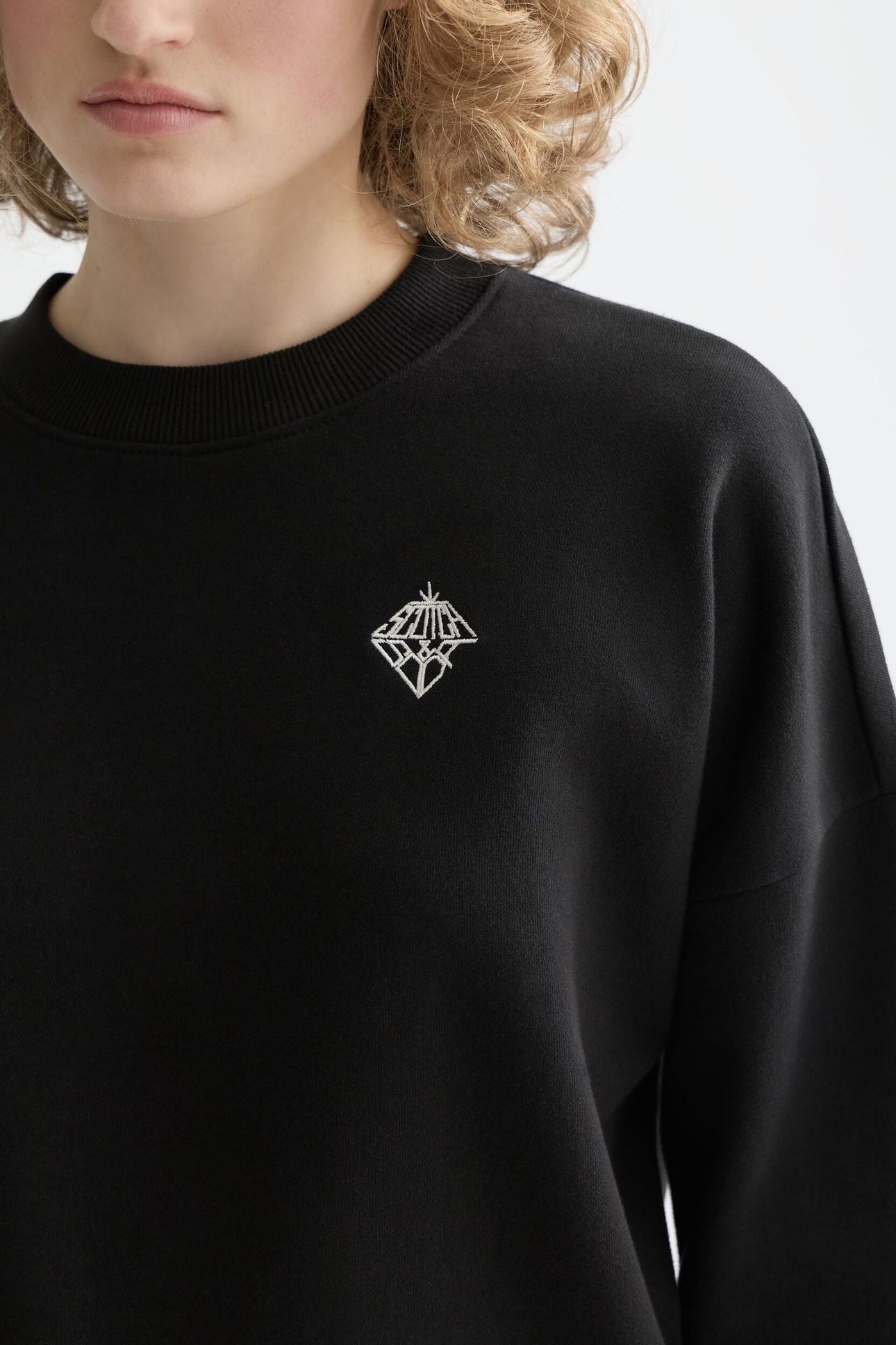EMBROIDERED LOGO SWEATSHIRT BLACK 6