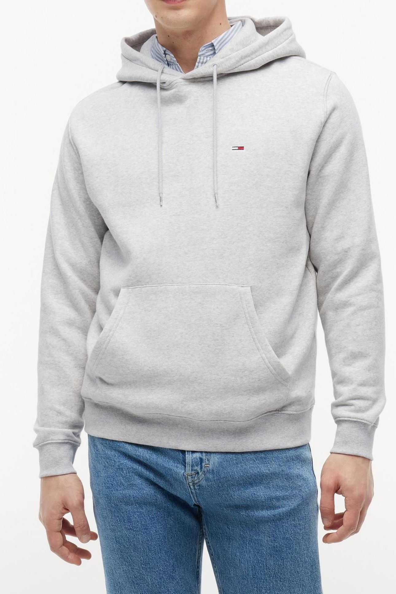 TJM REG FLAG HOODIE SILVER GREY HEATHER 1