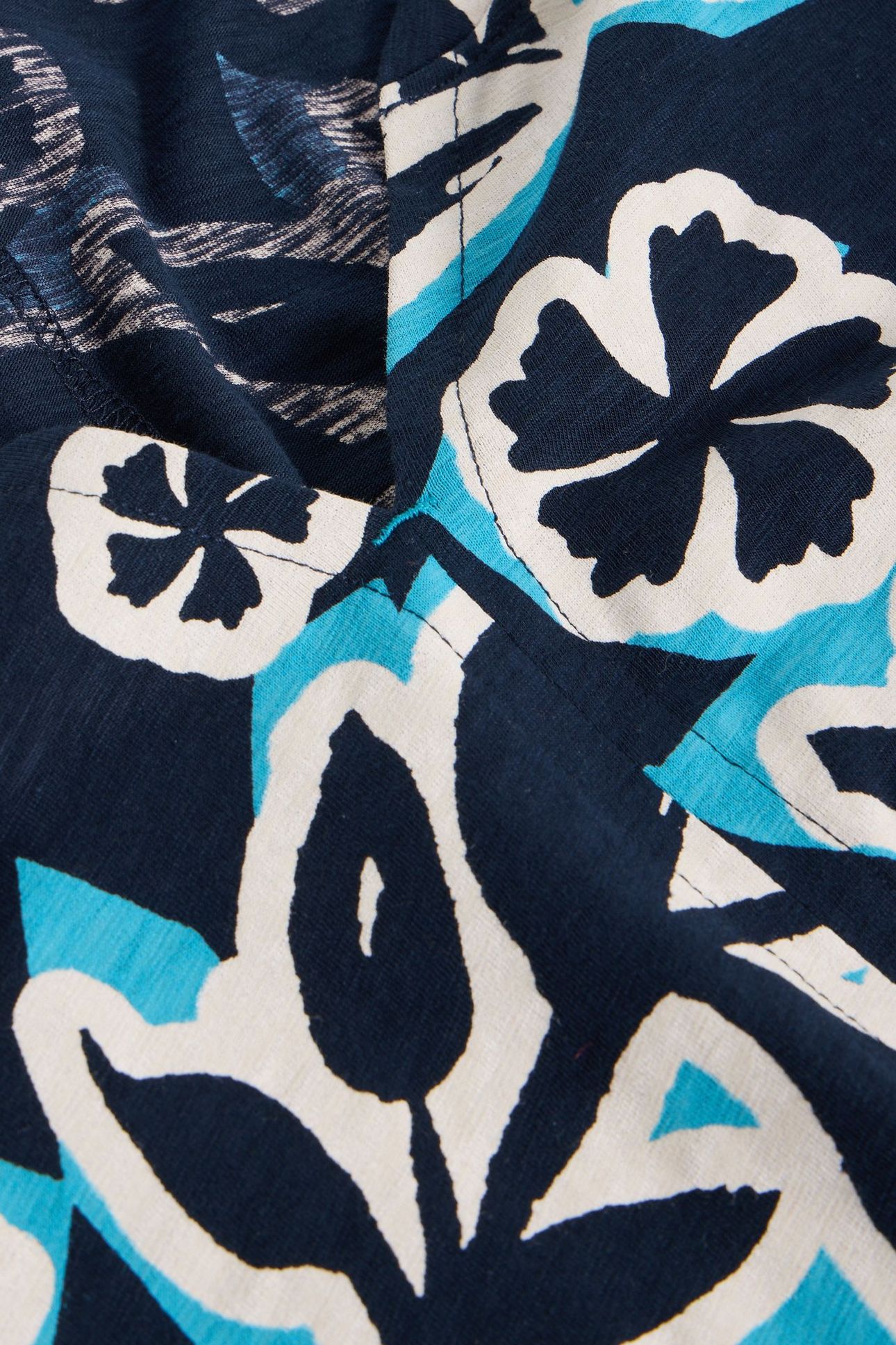 NELLY 3/4 SLV TEE NAVY PRINT 5