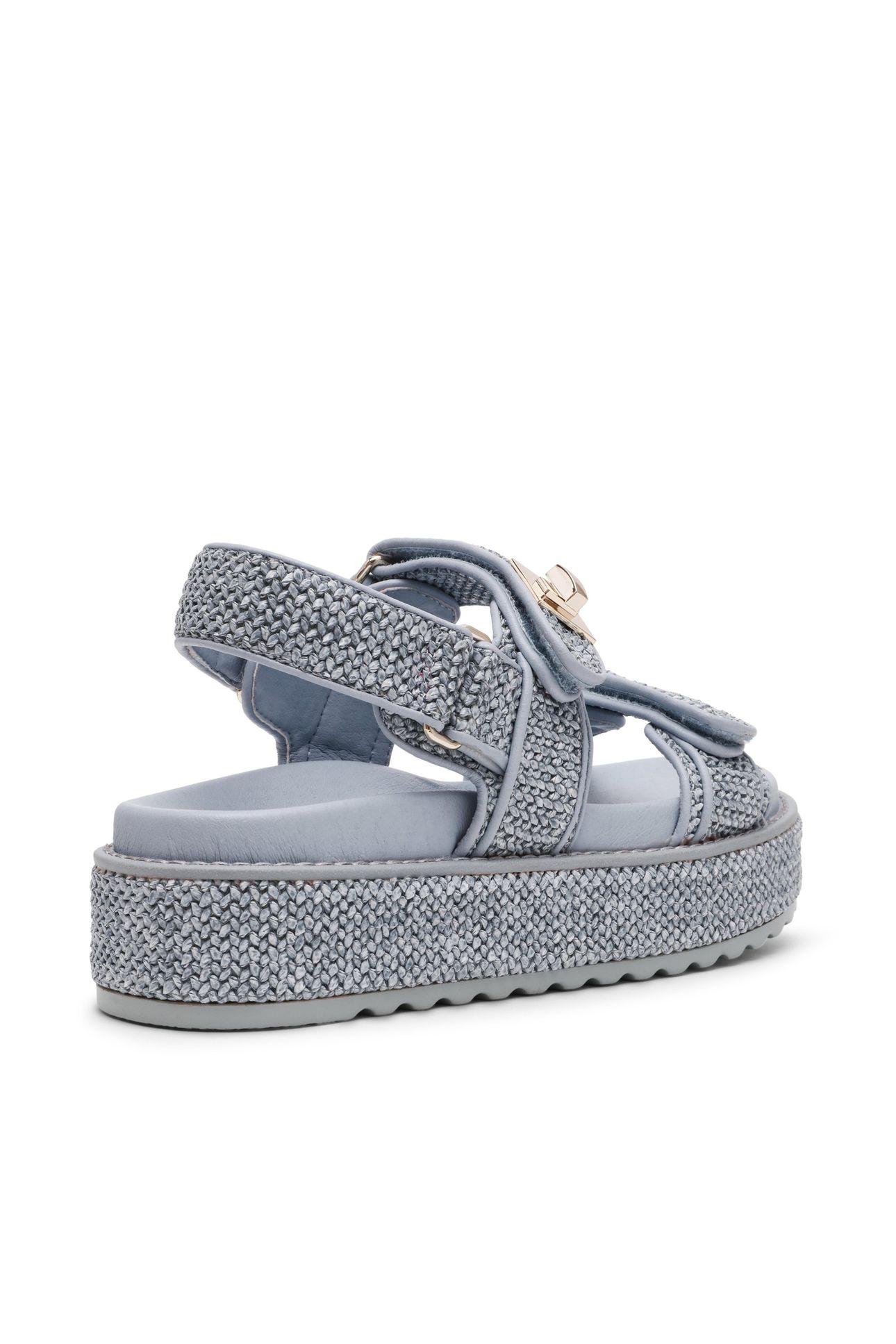 BIGMONA SANDALS BLUE RAFFIA 4