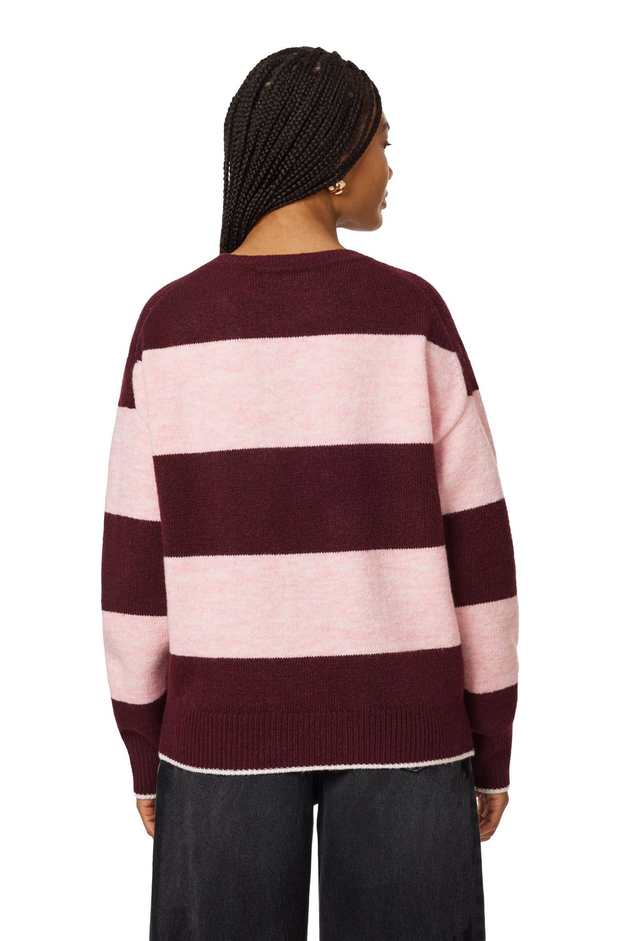 PULLOVER SWEATER FIG/ ROSE DUST HEATHER 2