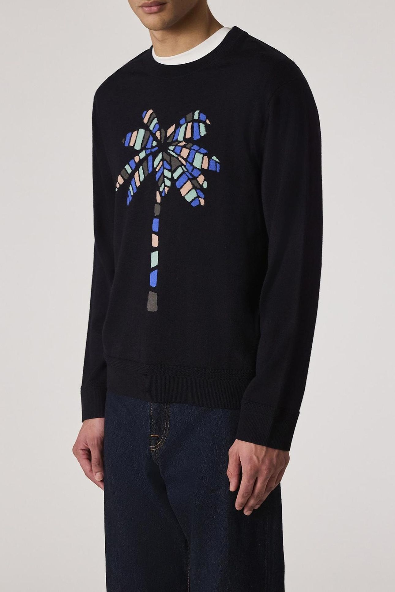 MENS SWEATER CREW NECK VERY DARK NAVY 1