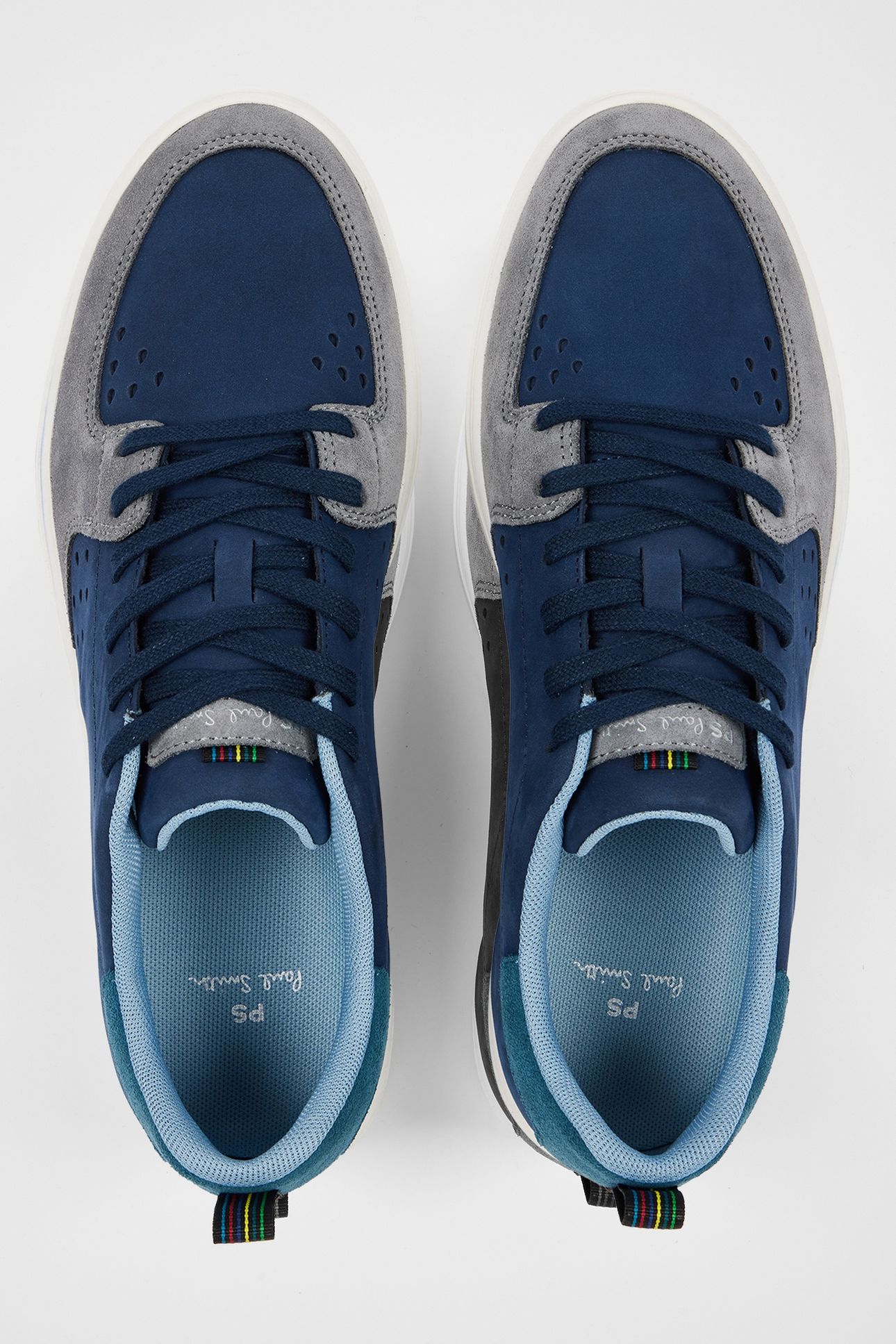 MENS SHOE COSMO NAVY GREY TOE WHITE 7