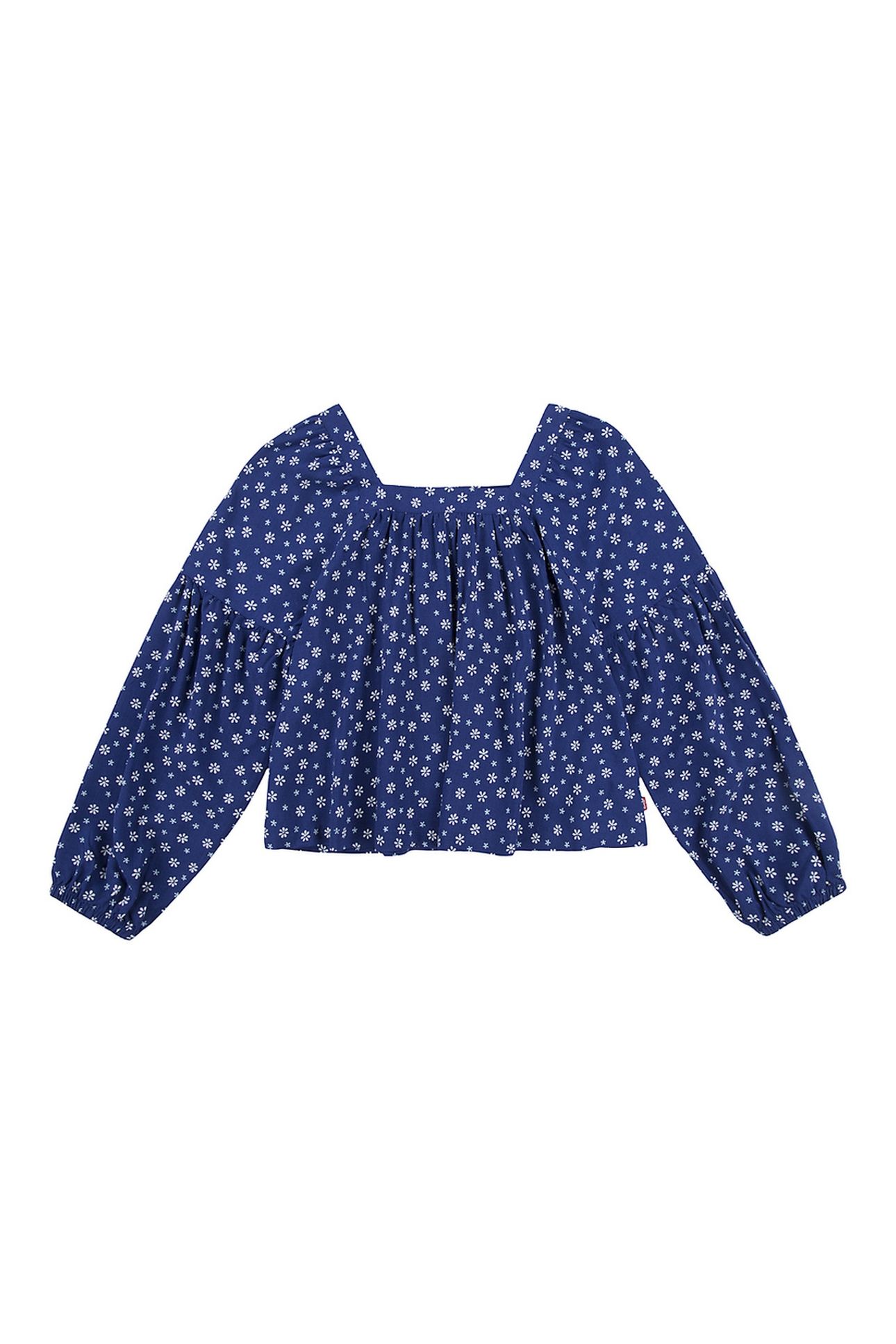 GIRLS WOVEN TOP TWILIGHT BLUE 2