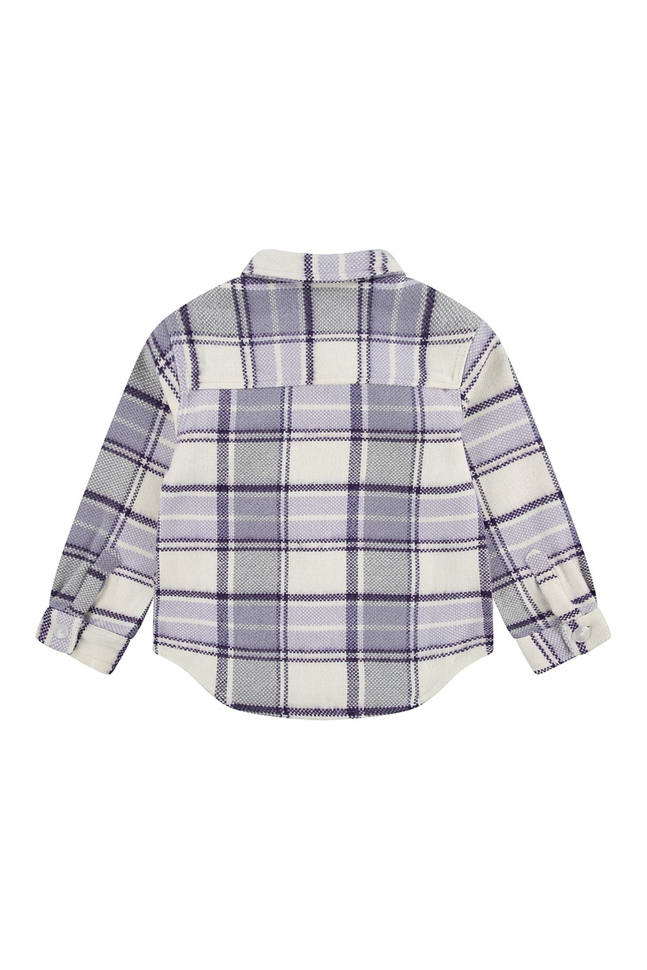 GIRLS OVERSIZED PLAID SHACKET HEIRLOOM LILAC 2