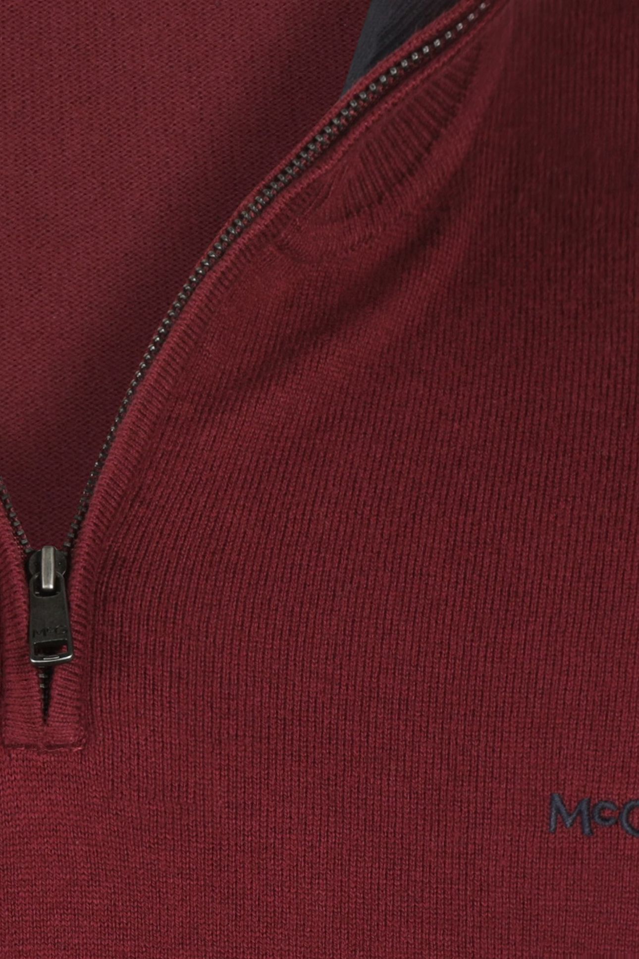 ZIP MOCK SWEATER BURGUNDY 3