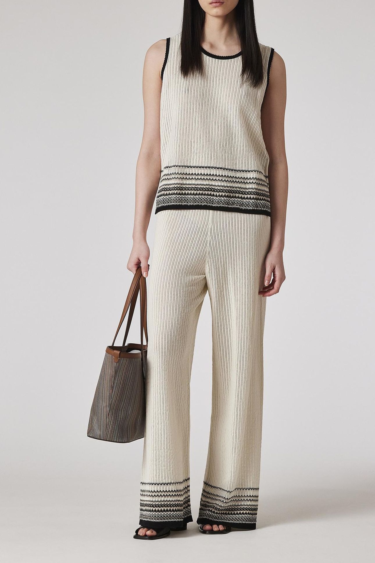 WOMENS KNITTED VEST ICE WHITE 2