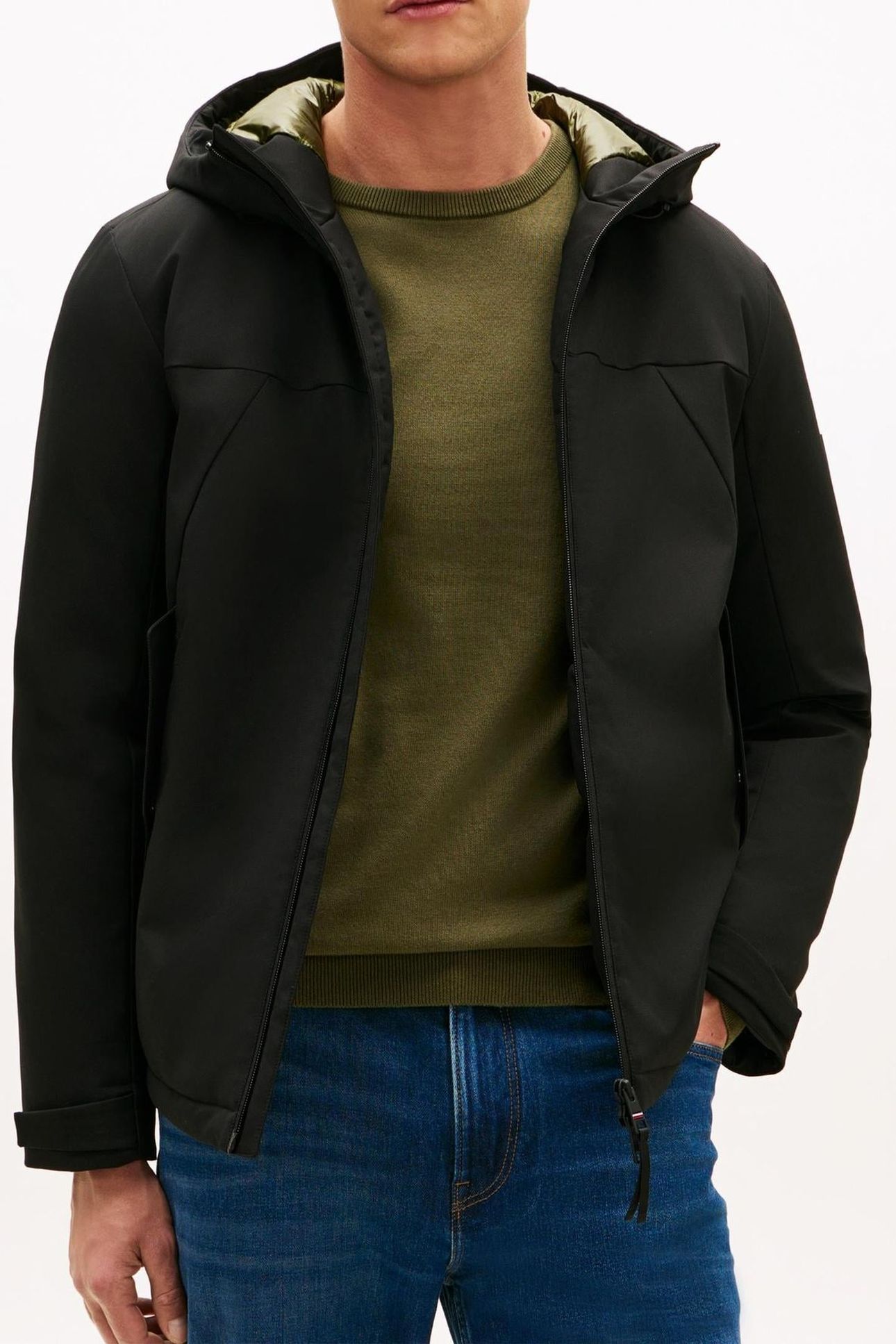 TECH HOODED SHORT PARKA BLACK 3