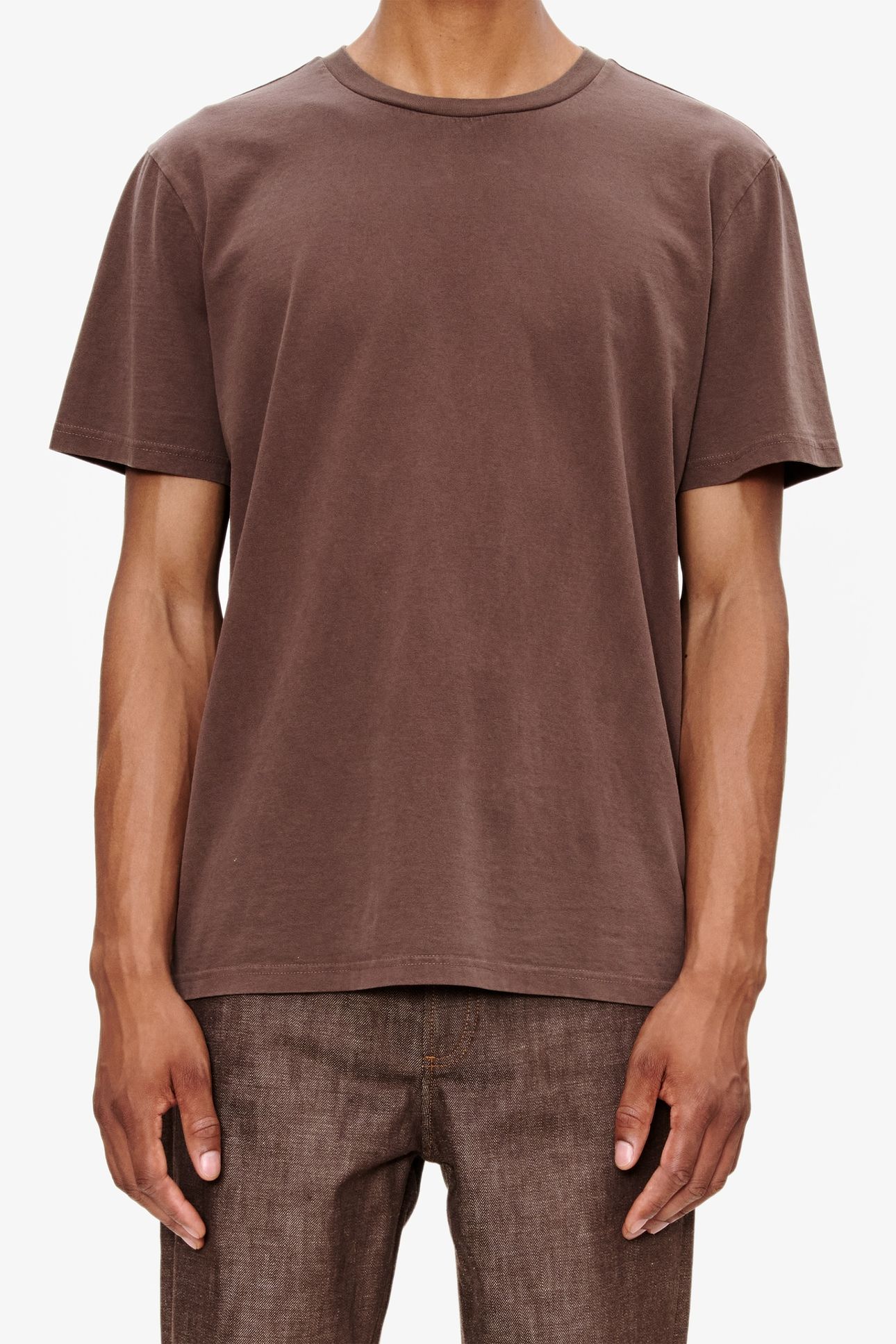 UNISEX T-SHIRT SHORT SLEEVE BROWN 1