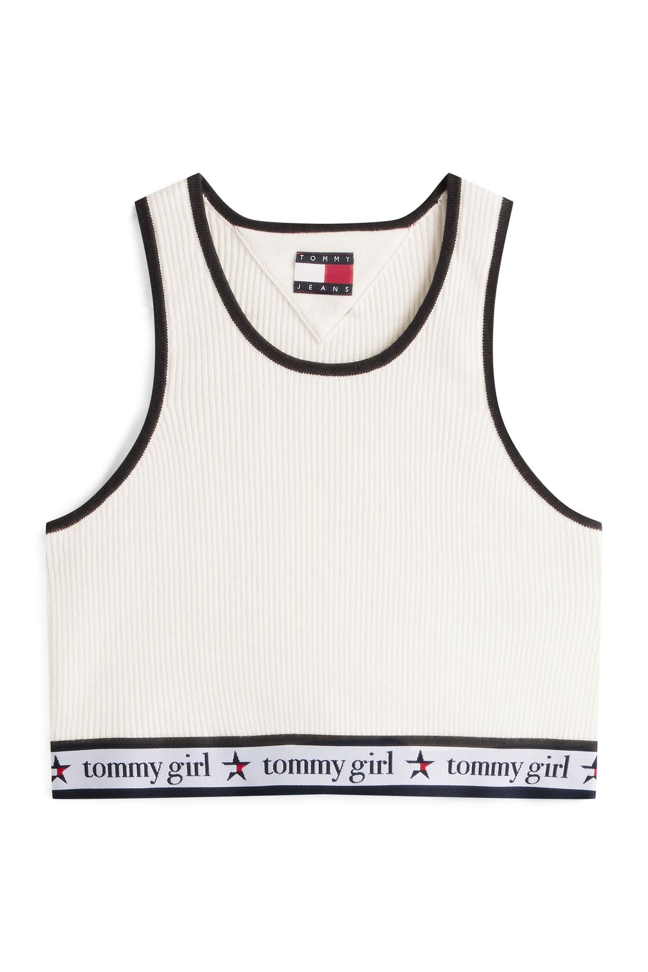 TOMMY GIRL KNITTED TOP ECRU/DESERT SKY 4