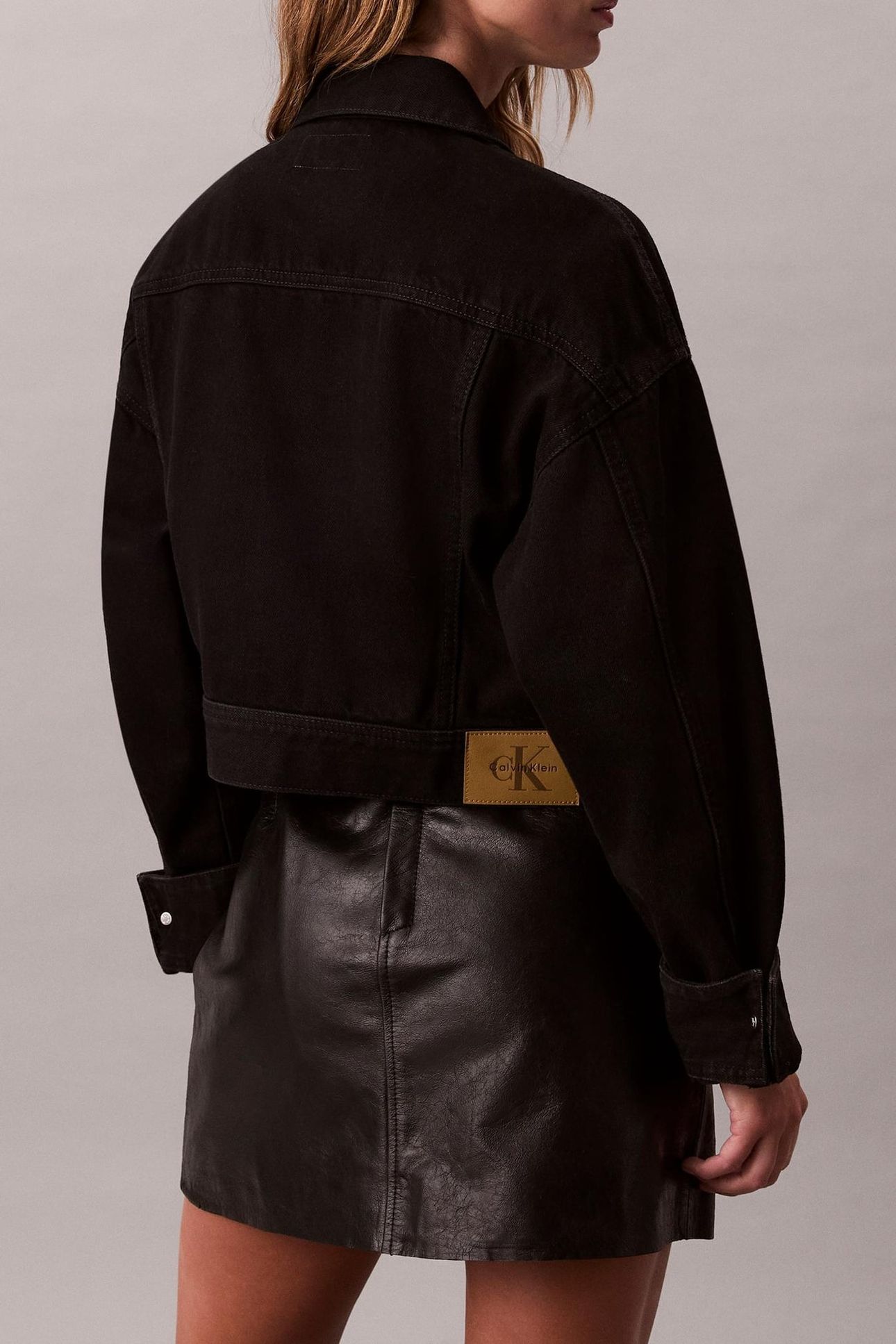 DENIM CROPPED JACKET SOFT BLACK 2