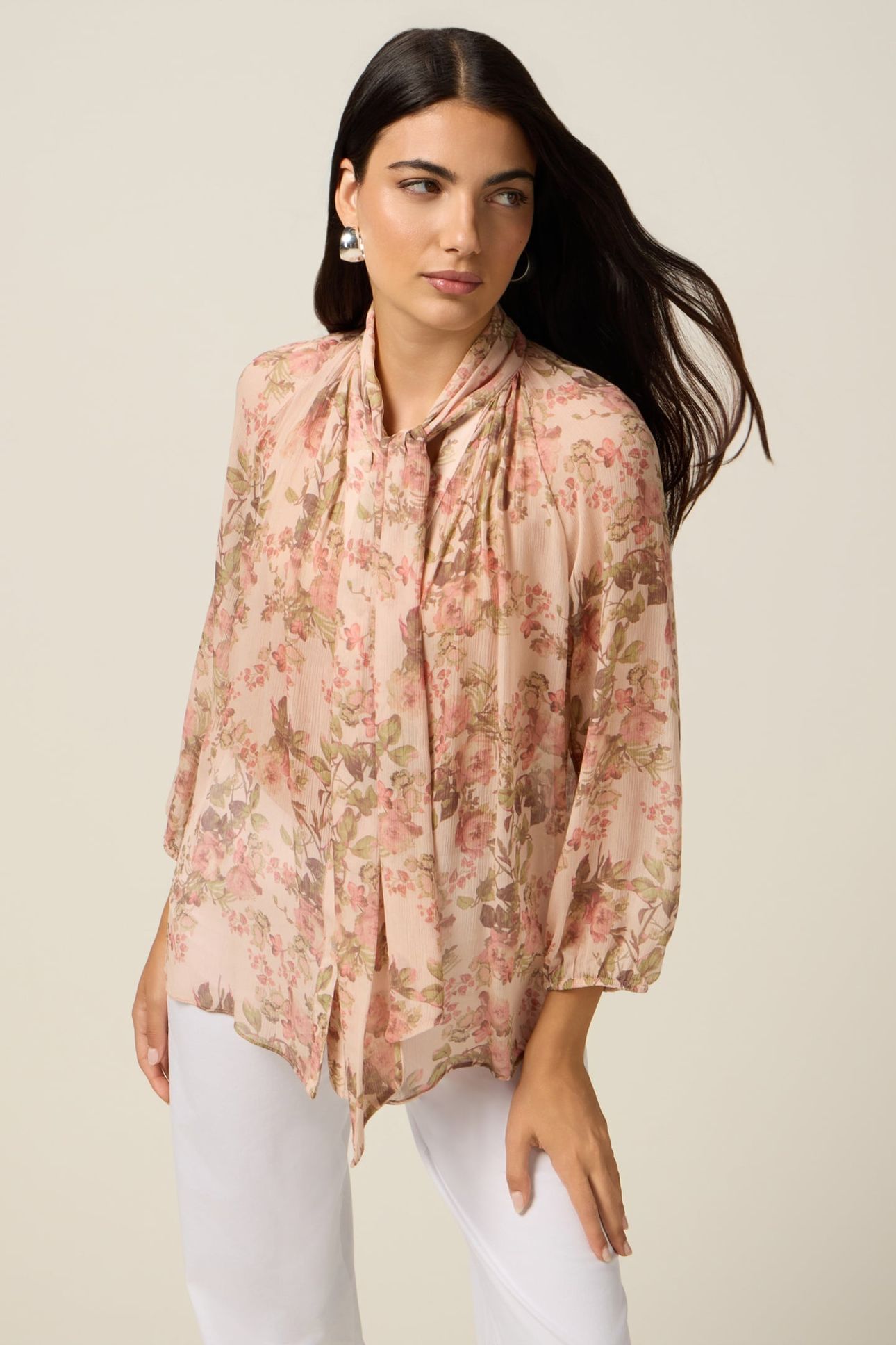 PATTERNED VISCOSE SHIRT PINK 1