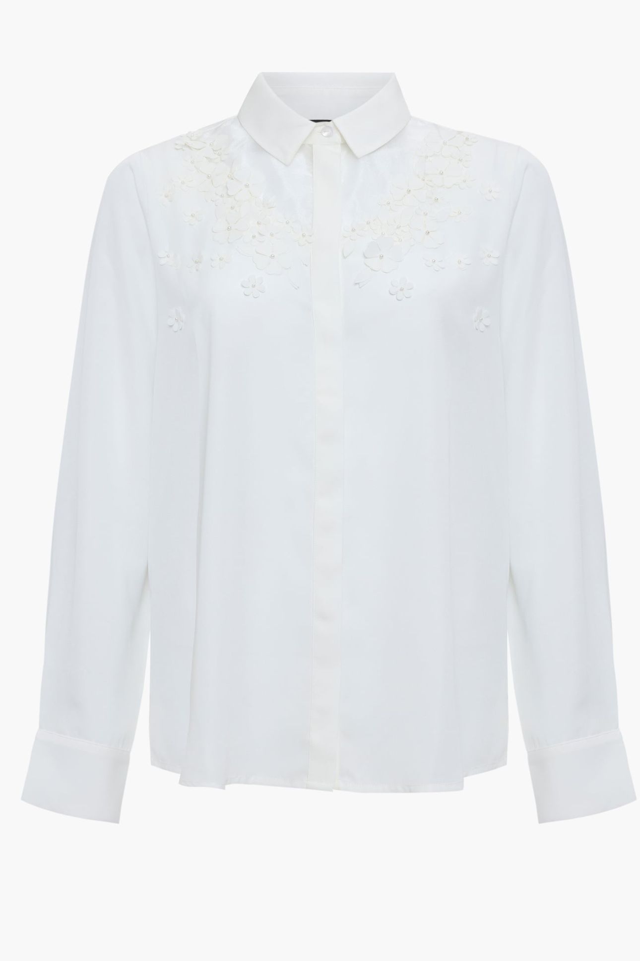 MILA GGT 3D FLORAL SHIRT SUMMER WHITE 3