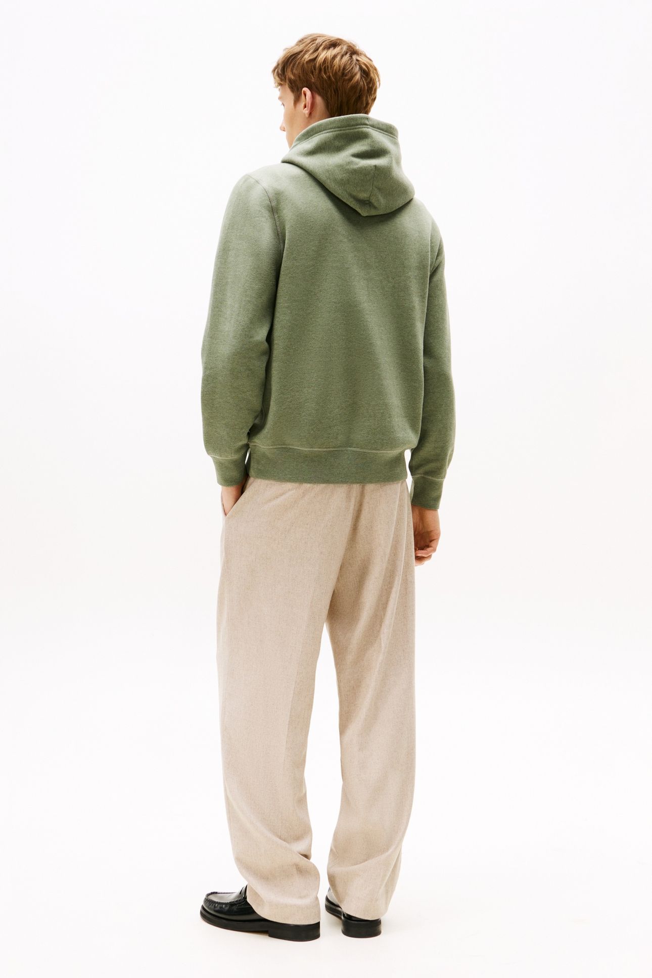 ESSENTIAL SEASONAL FLEECE BATTLE GREEN HEATHER 3