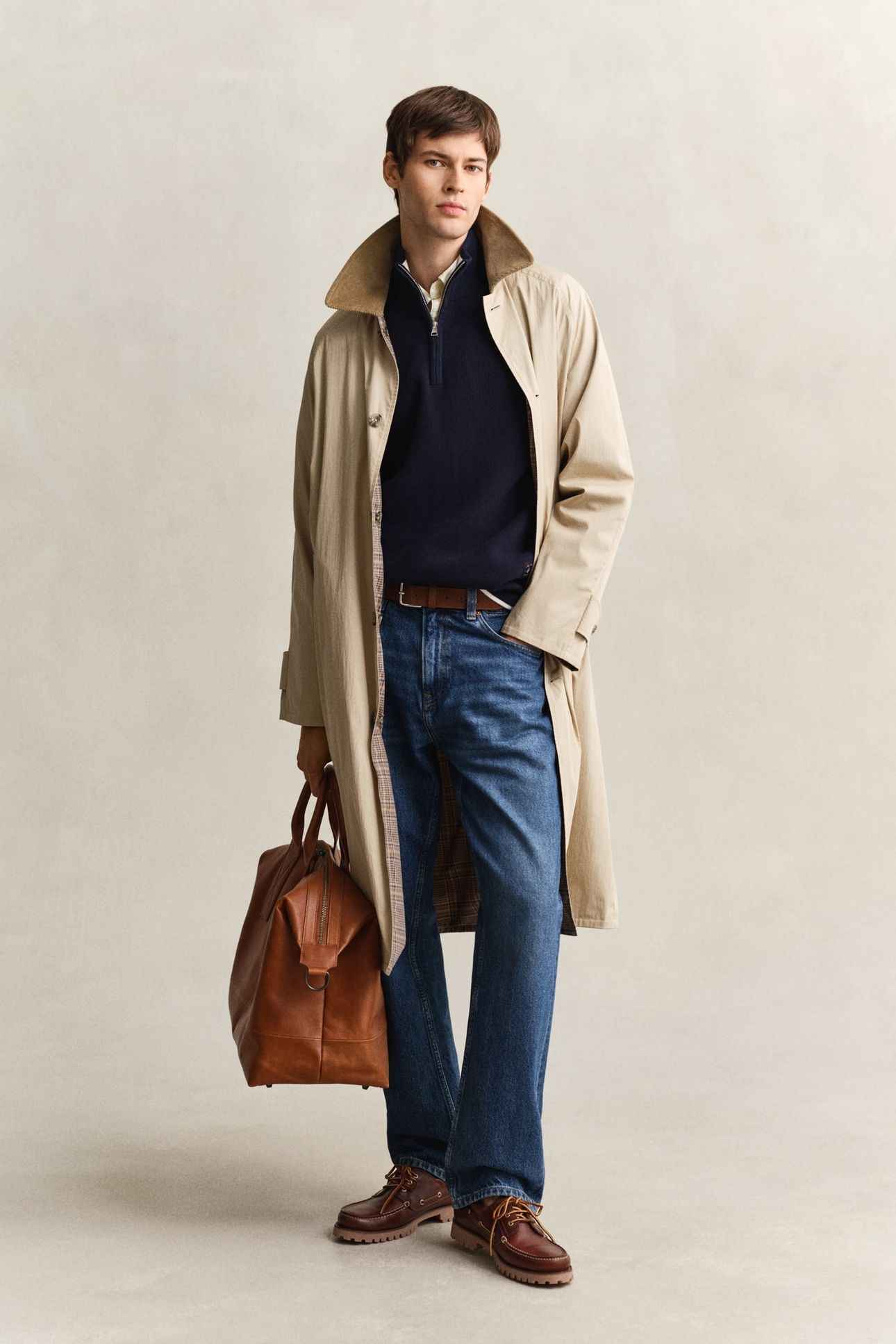 COTTON RIB HALF ZIP EVENING BLUE 3