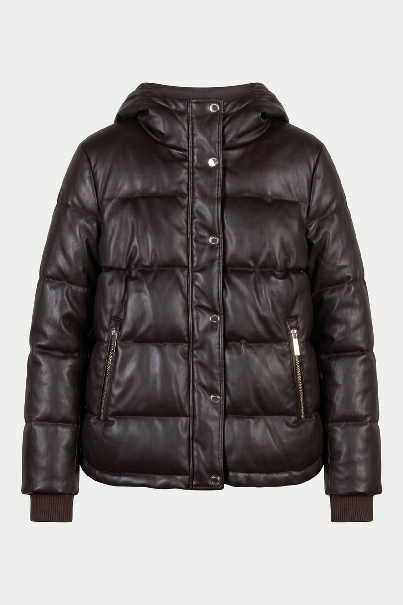 FAUX LEATHER PUFFER CHOCOLATE 3