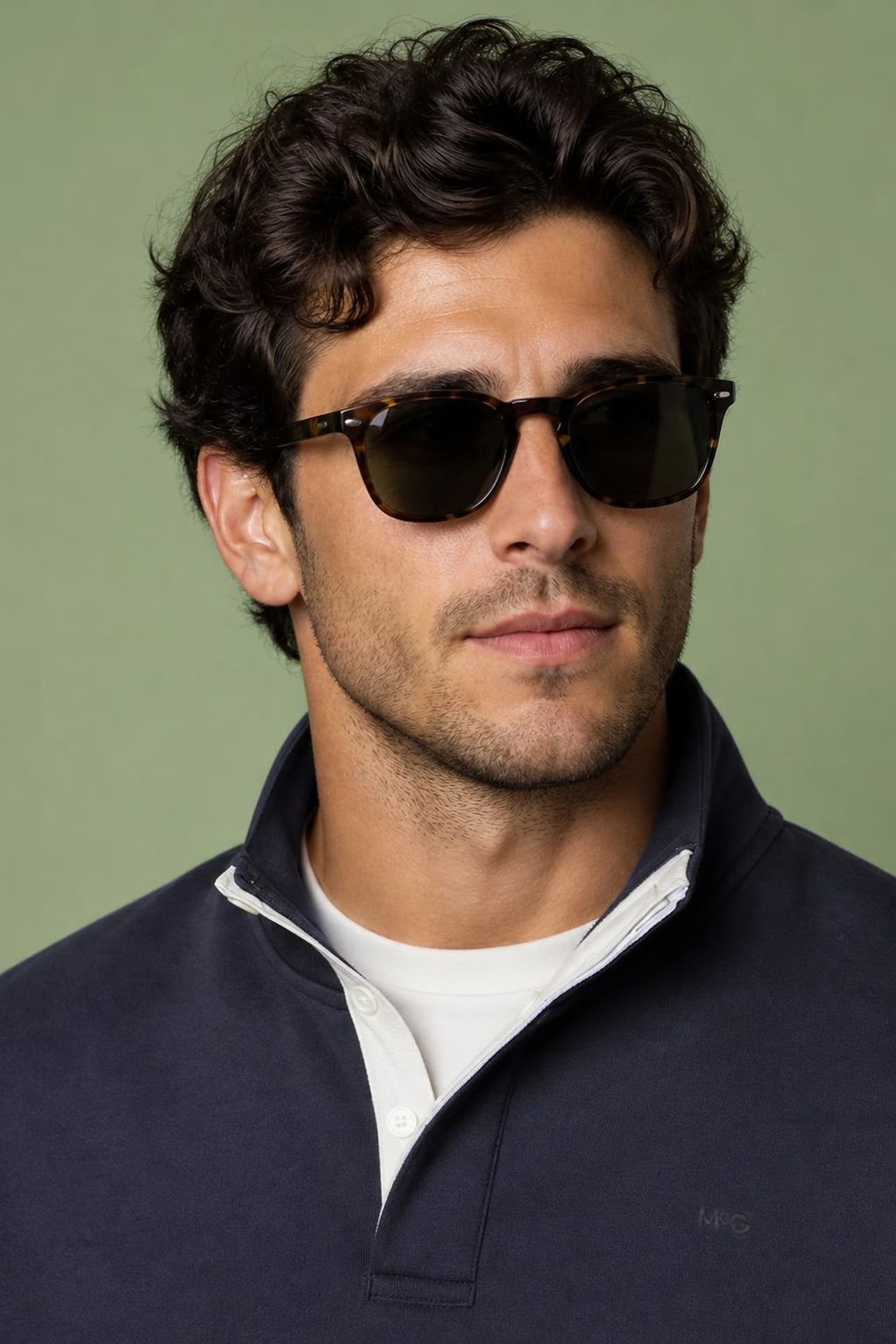 ZIP MOCK SWEATSHIRT NAVY 5