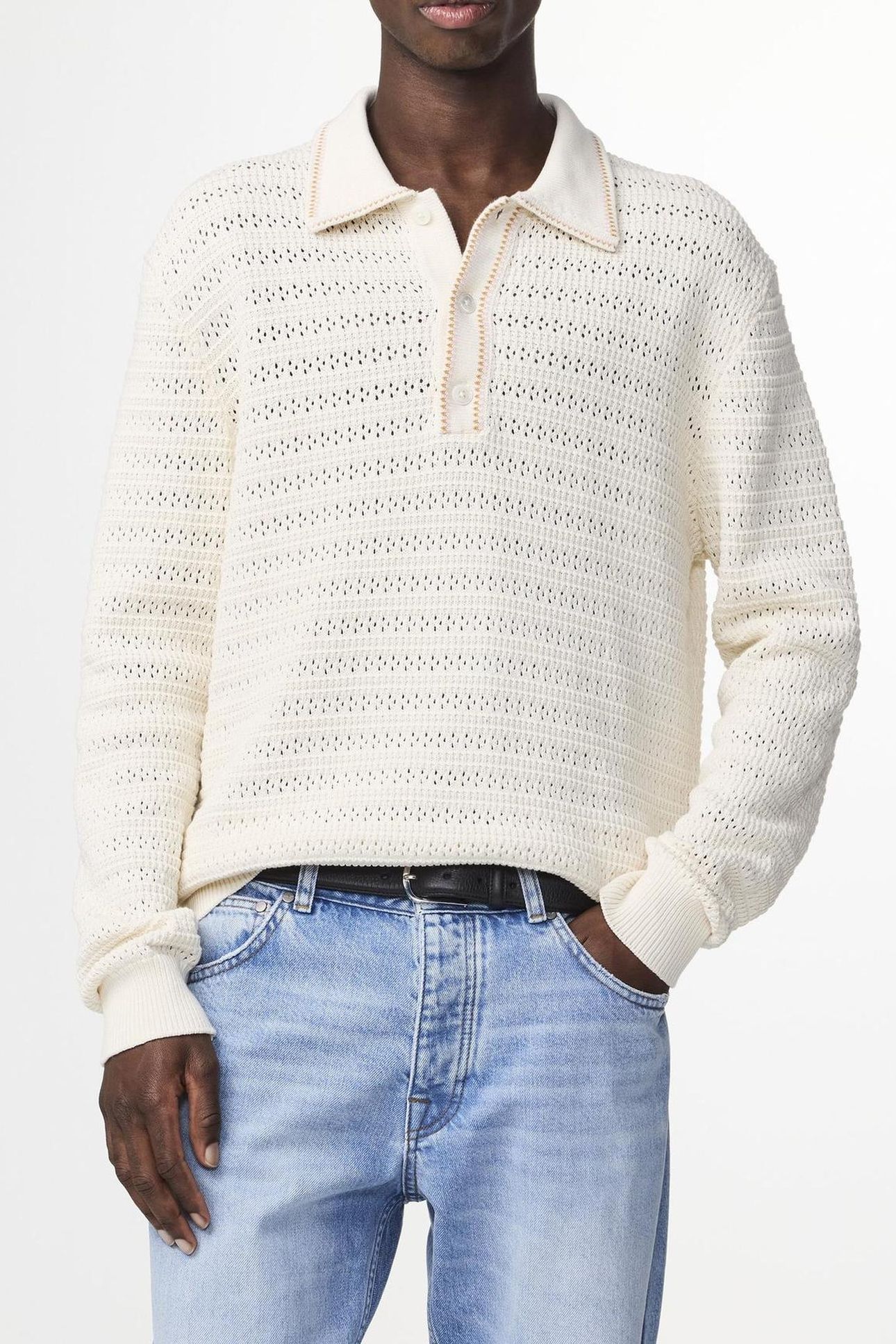JOSH LS POLO 6636 IVORY 1