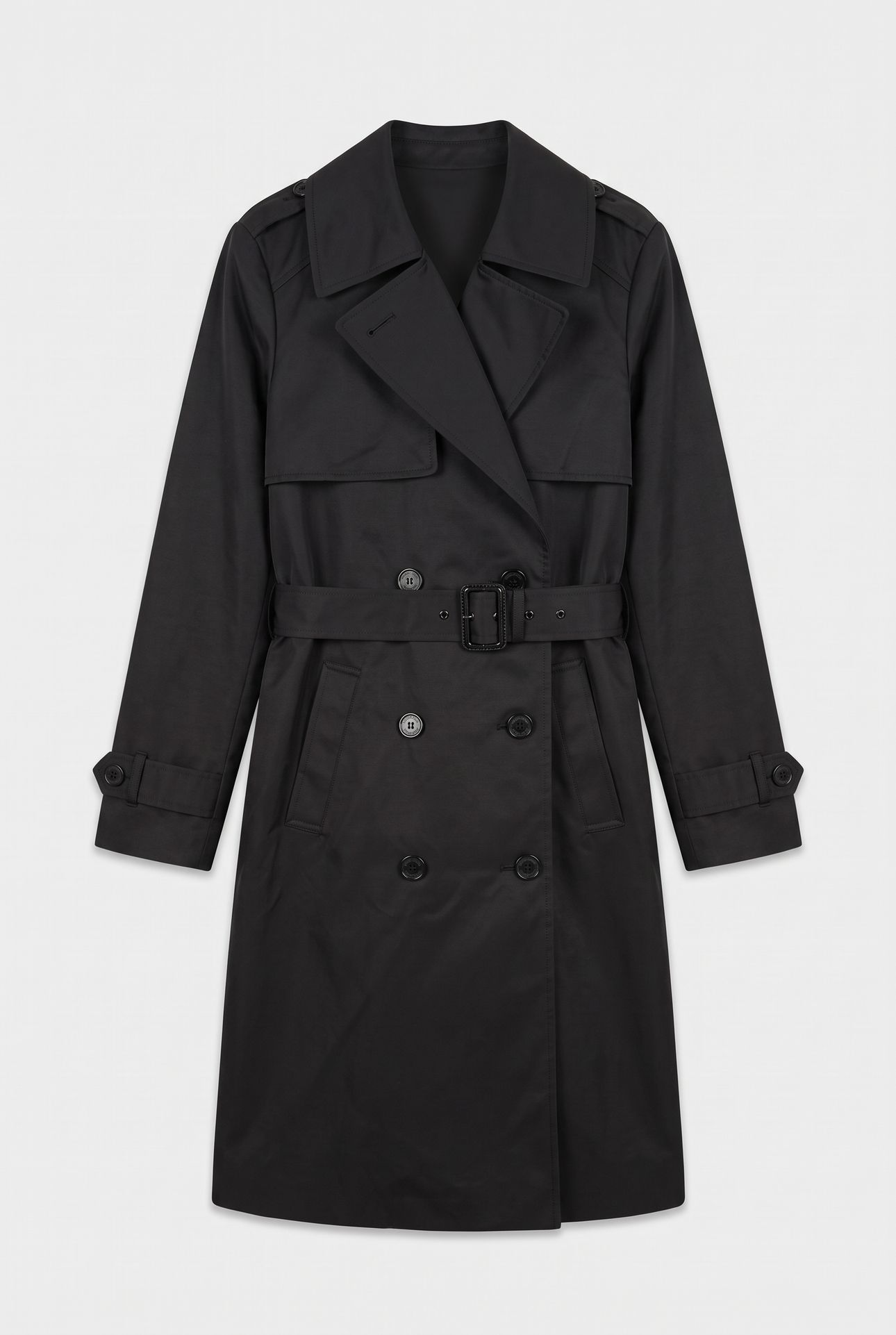 TRENCH WITH SELF BELT BLACK 3