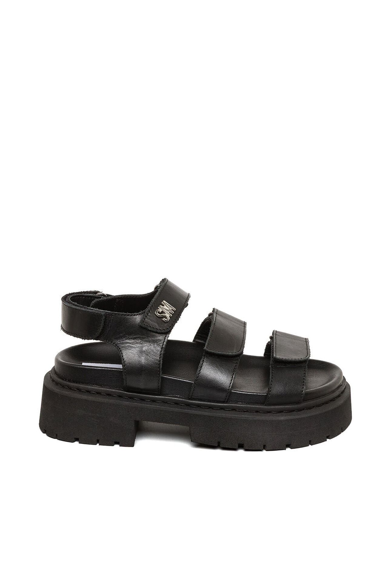 GLORIAS SANDALS BLACK LEATHER 1