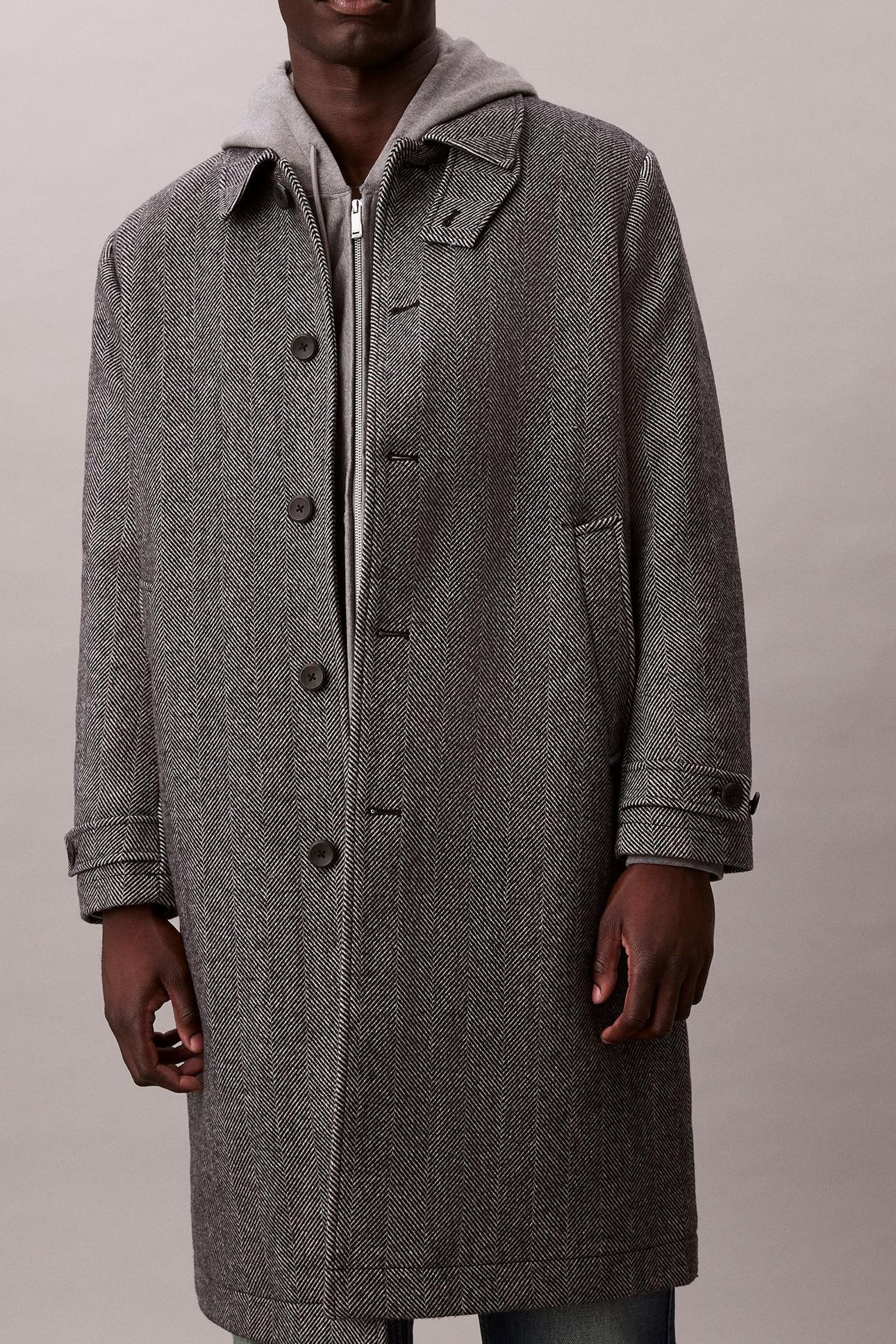 LS TECH WOOL BLEND COAT BLACK 1