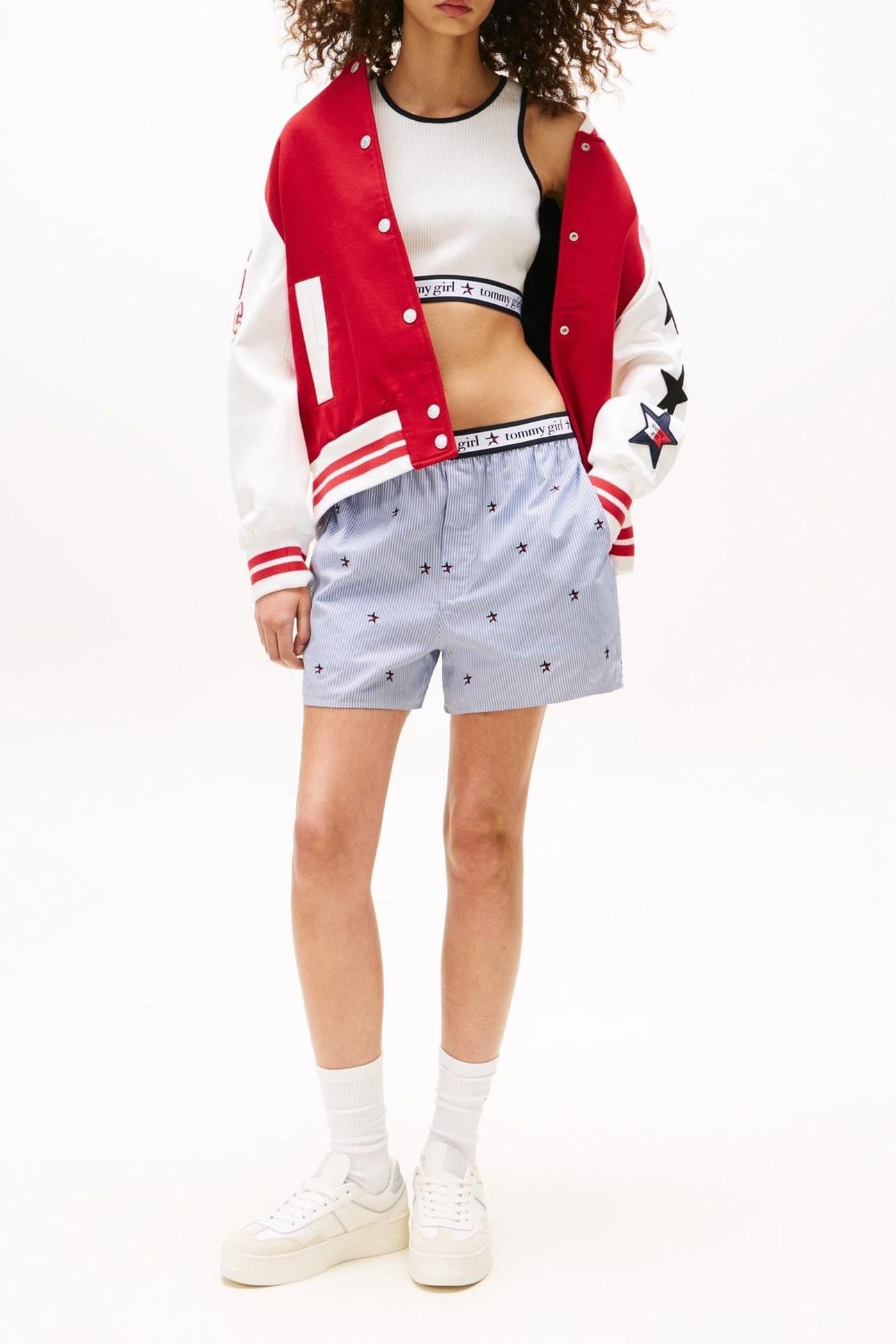 TOMMY GIRL KNITTED TOP ECRU/DESERT SKY 3
