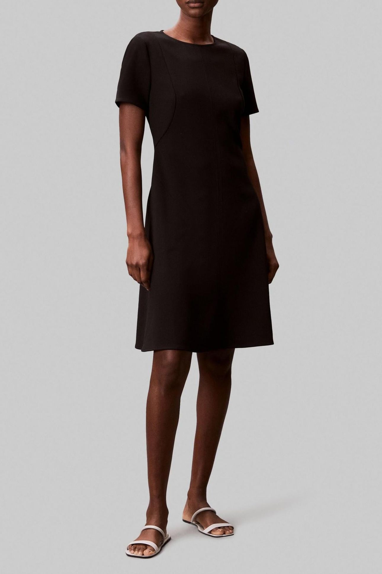 SCUBA FIT AND FLARE BLACK 1