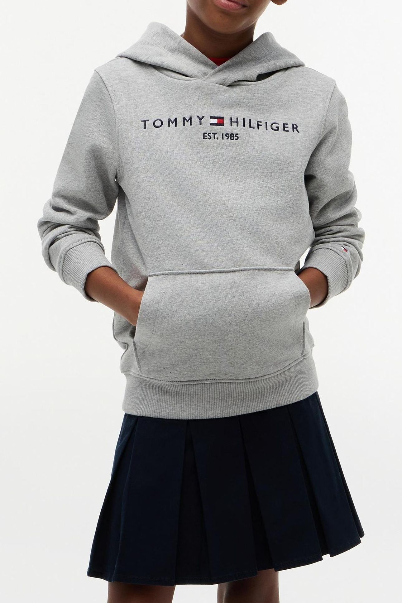 UNISEX ESSENTIAL HOODIE LIGHT GREY HEATHER 6