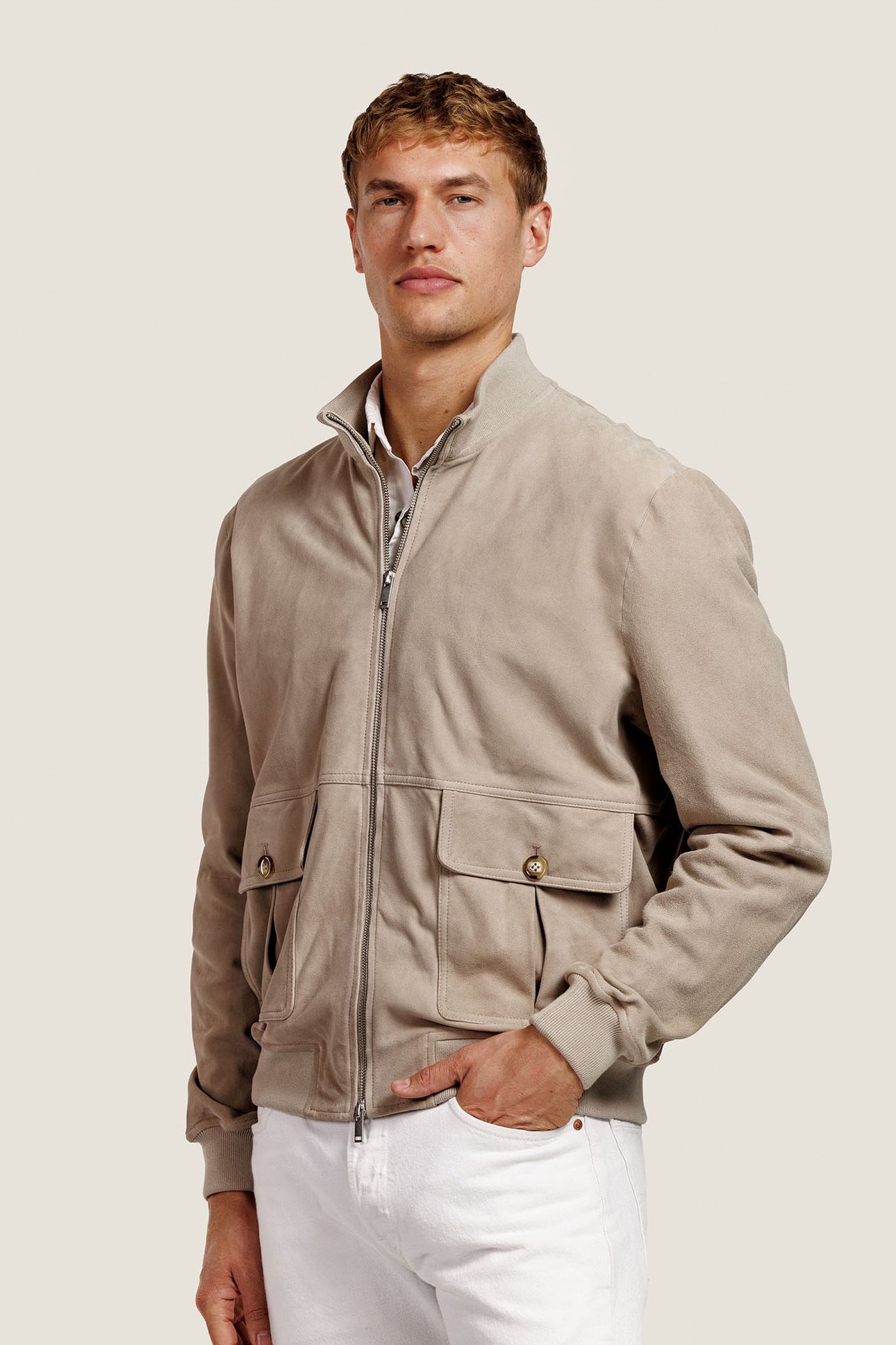 BOI SUEDE JACKET TAUPE 1