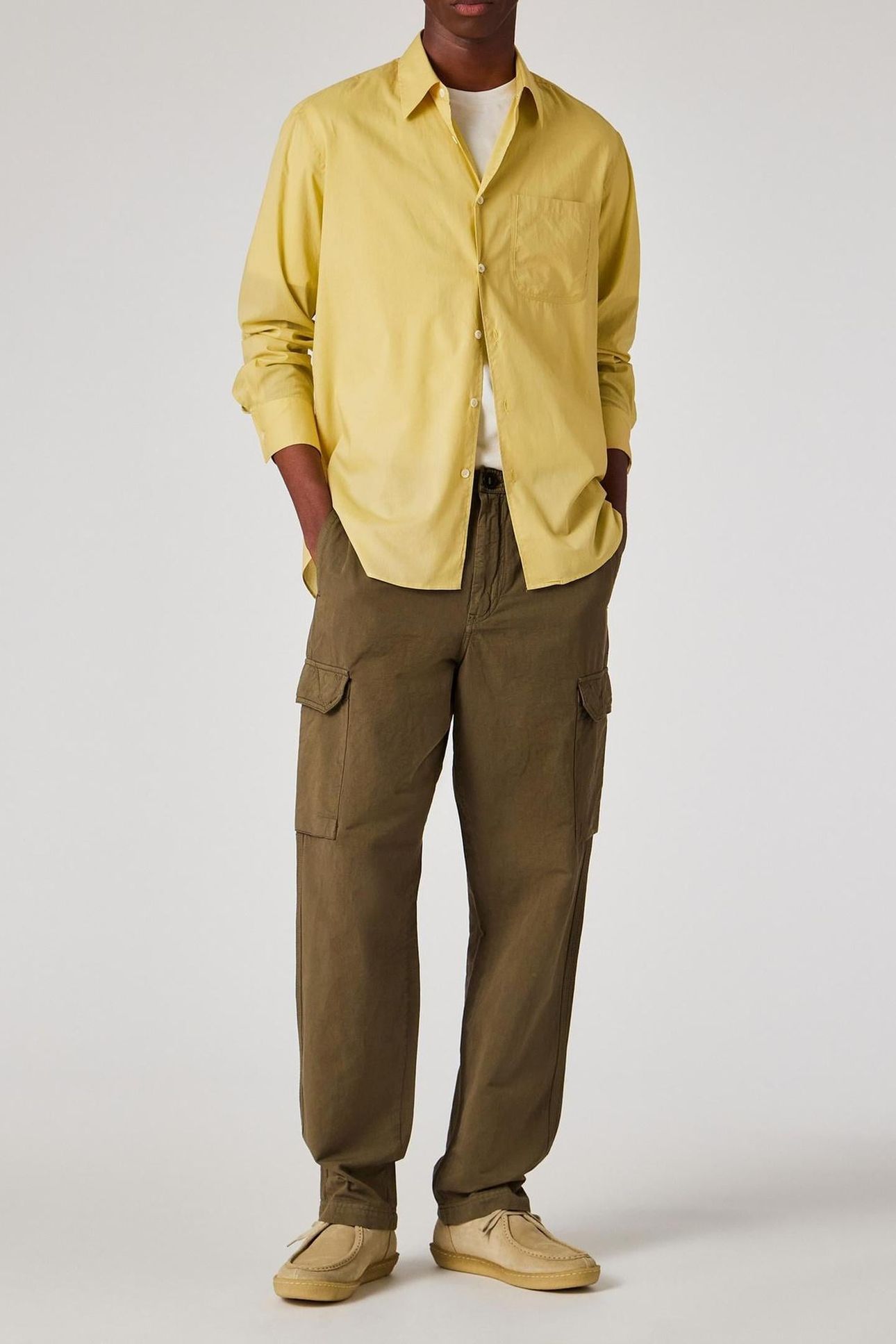 MENSBUTTON PKT CARGO MILITARY GREEN 1