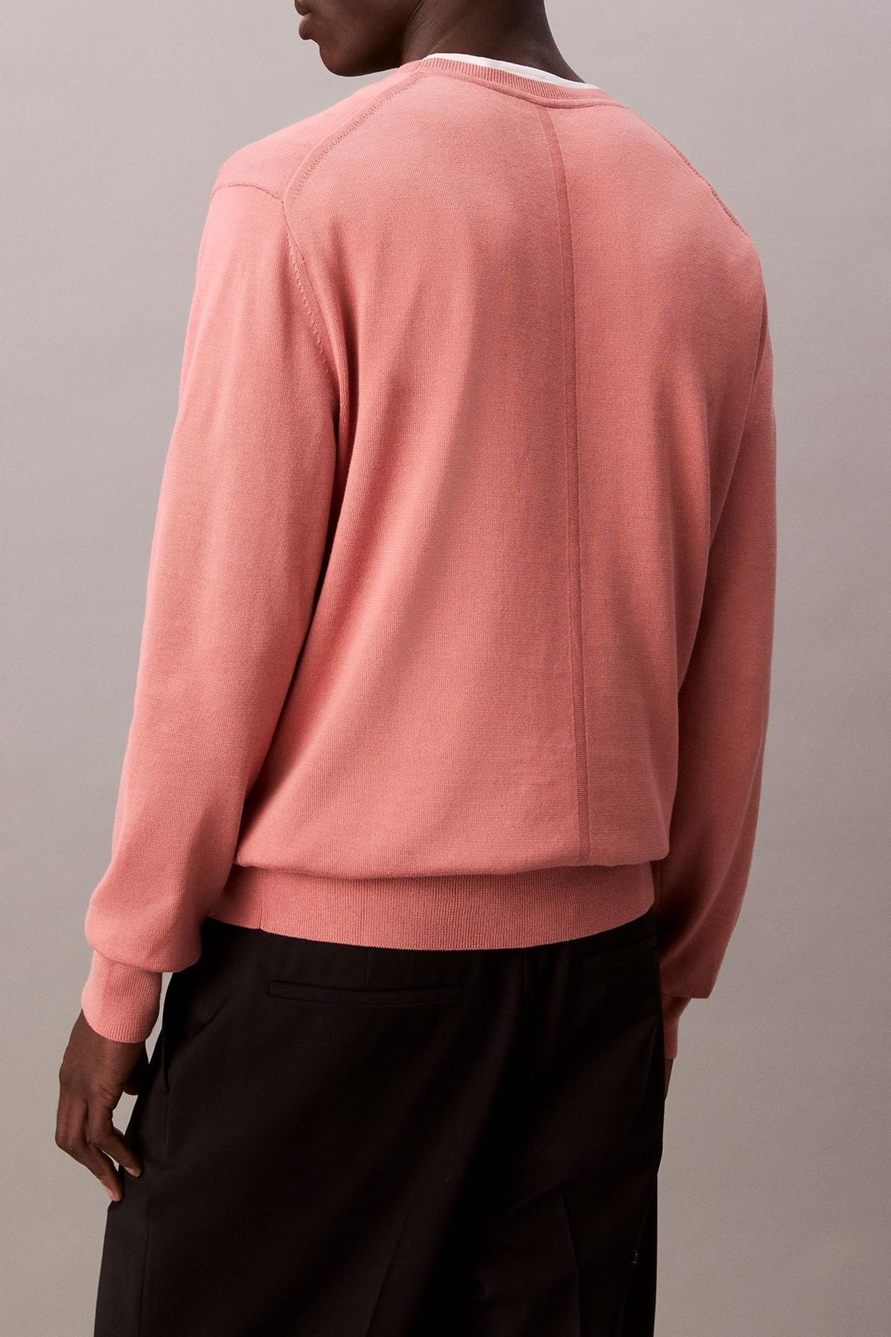 LS SUPIMA COTTON CREW SUNSET ROSE 2