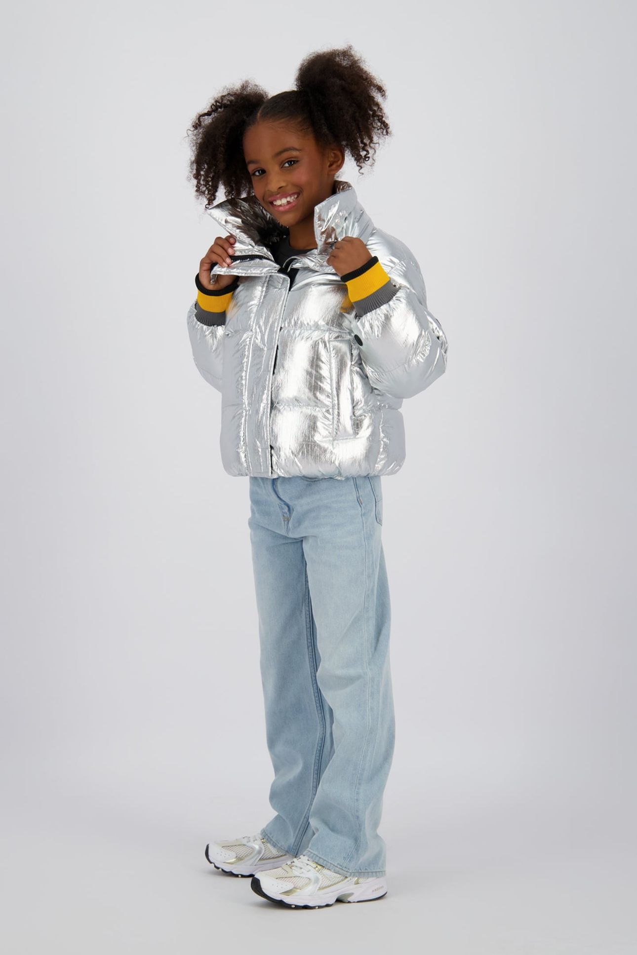 GIRLS TARAMY JACKET OUTDOOR SILVER METALLIC 1