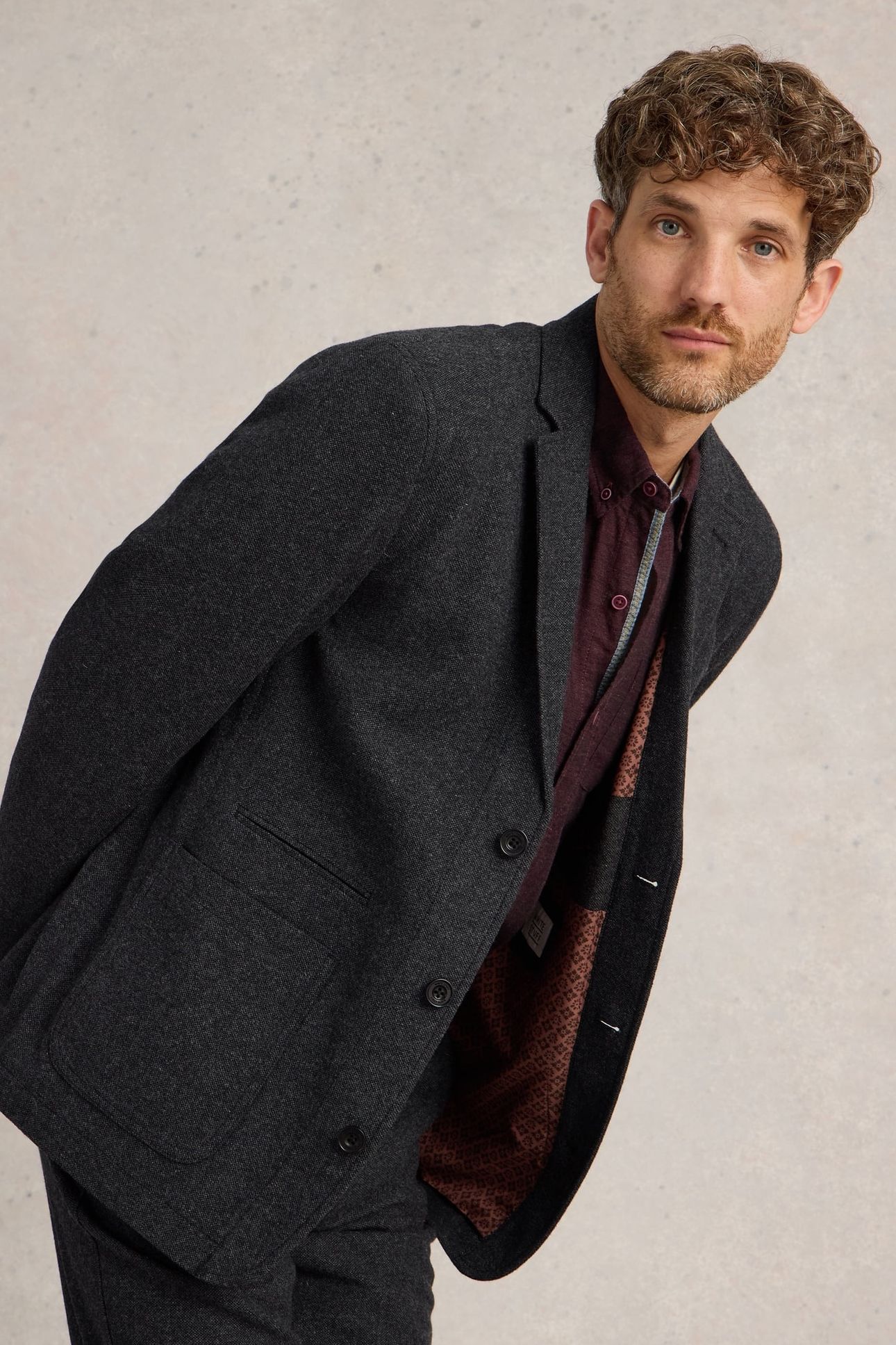 MCKAY WOOL BLAZER CHARCOAL GREY 6
