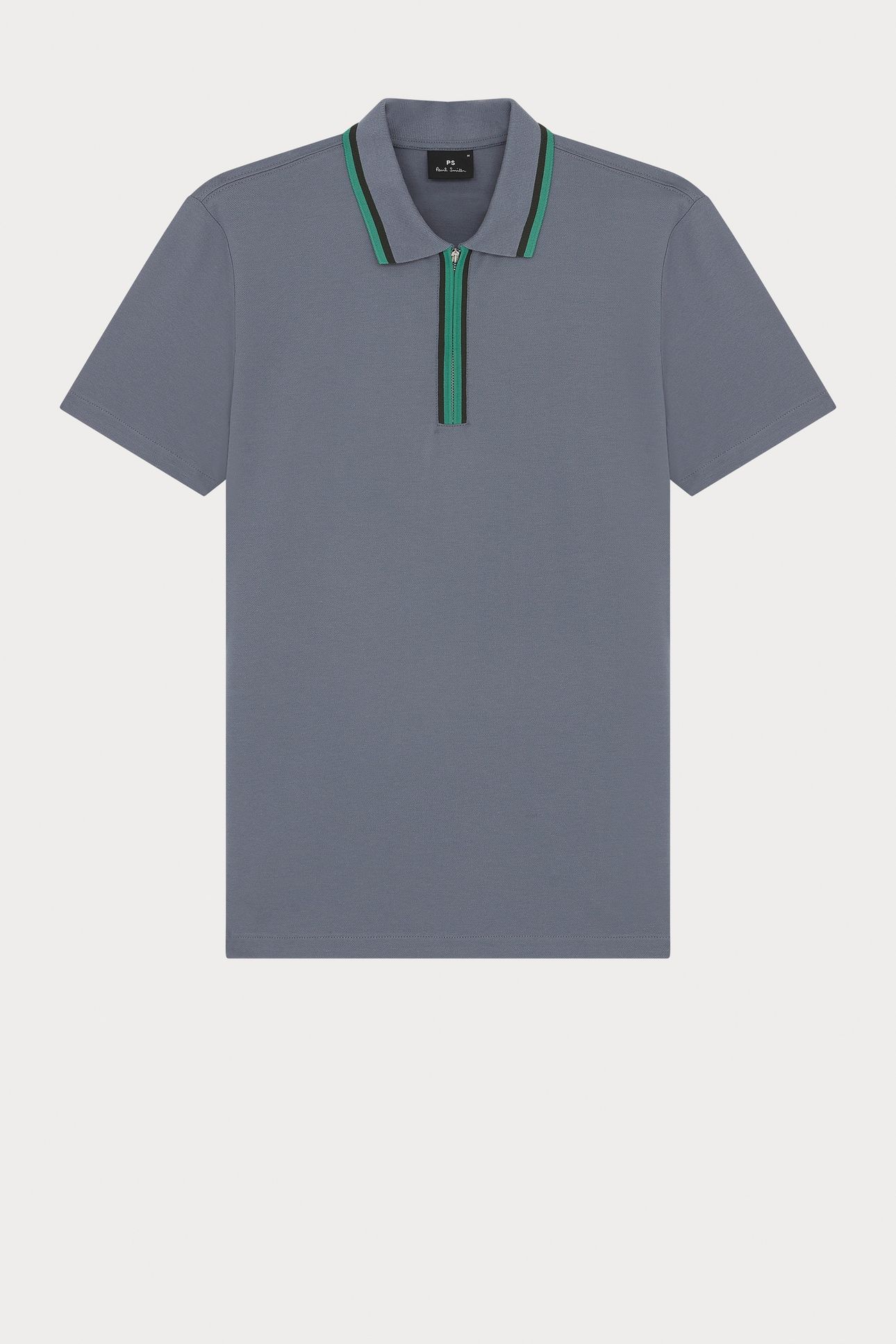 MENS REG FIT HALF ZIP POLO SLATE 5