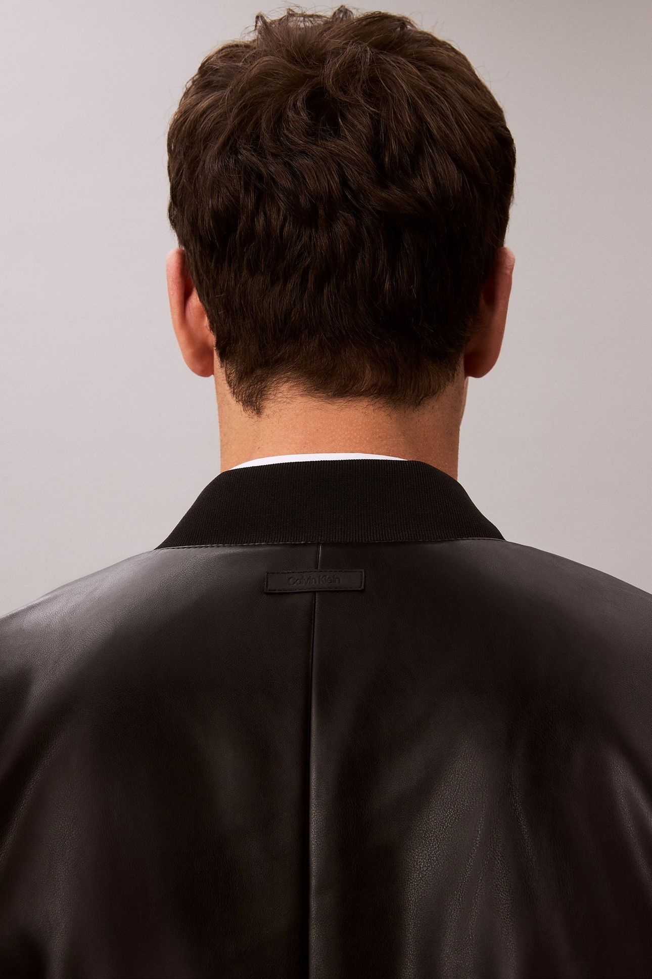 LS FAUX LEATHER BOMBER BLACK 5