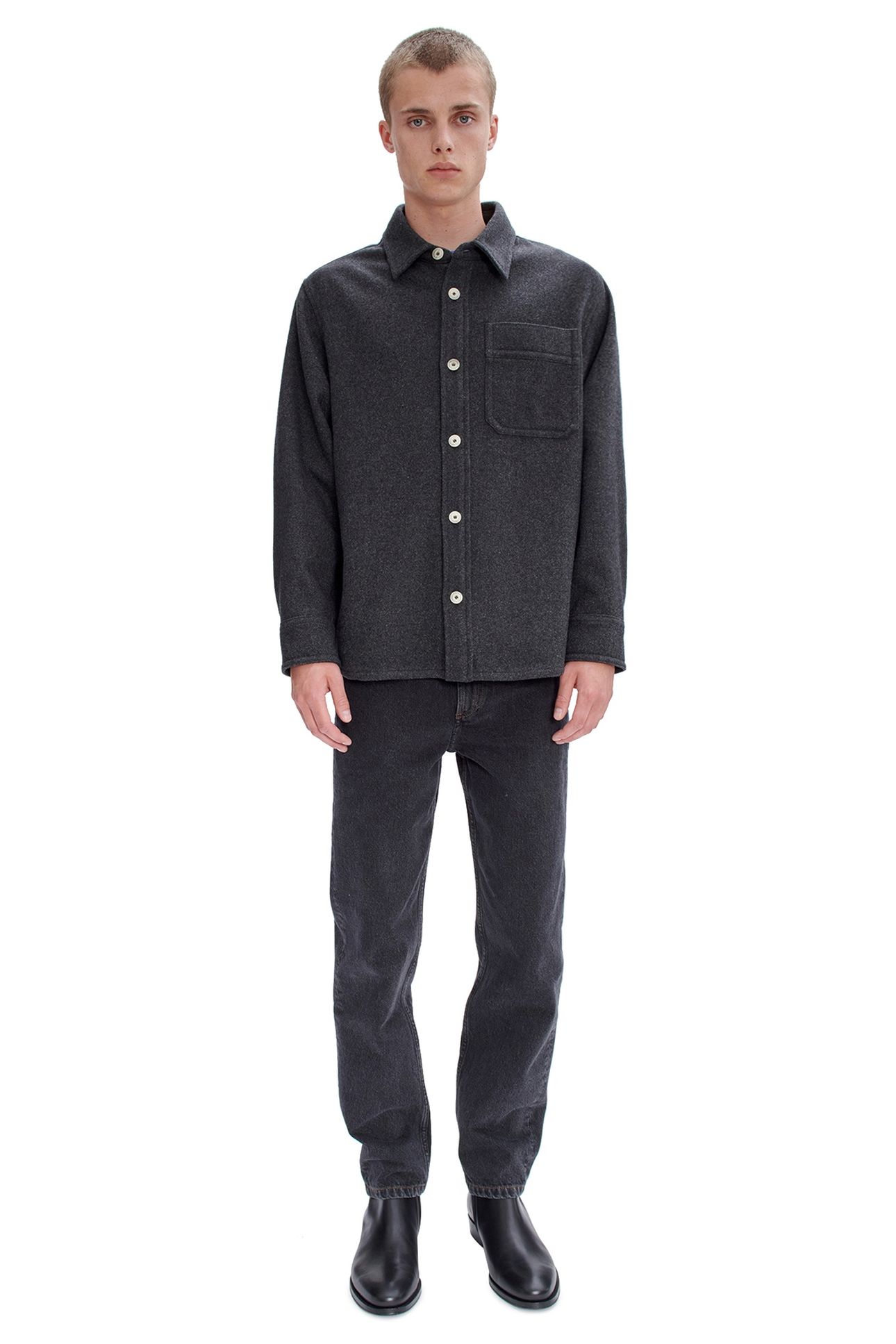 UNISEX OVERSHIRT BASILE CHARCOAL 1
