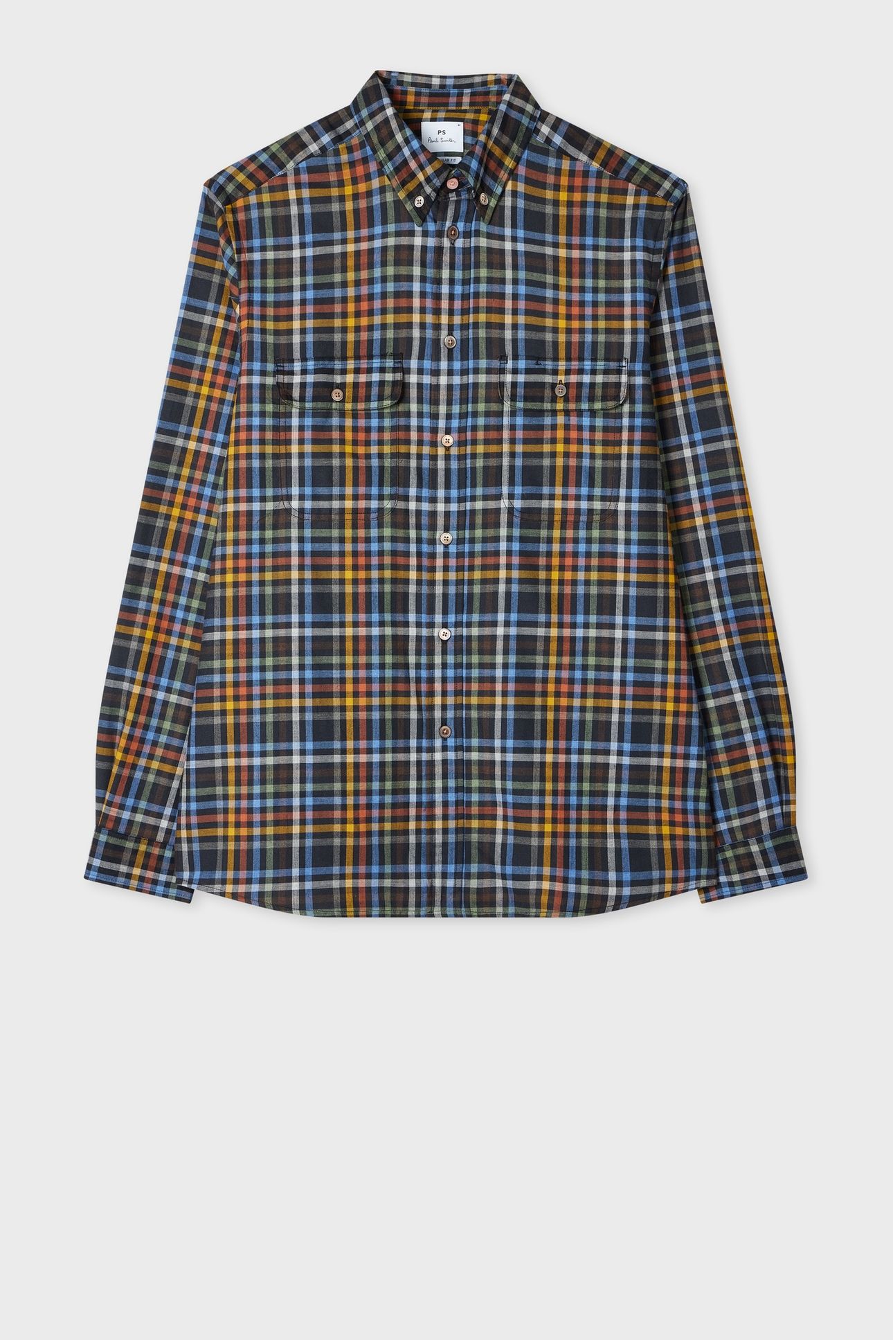 MENS LS REGULAR FIT BD SHIRT MULTI COLOURED 1