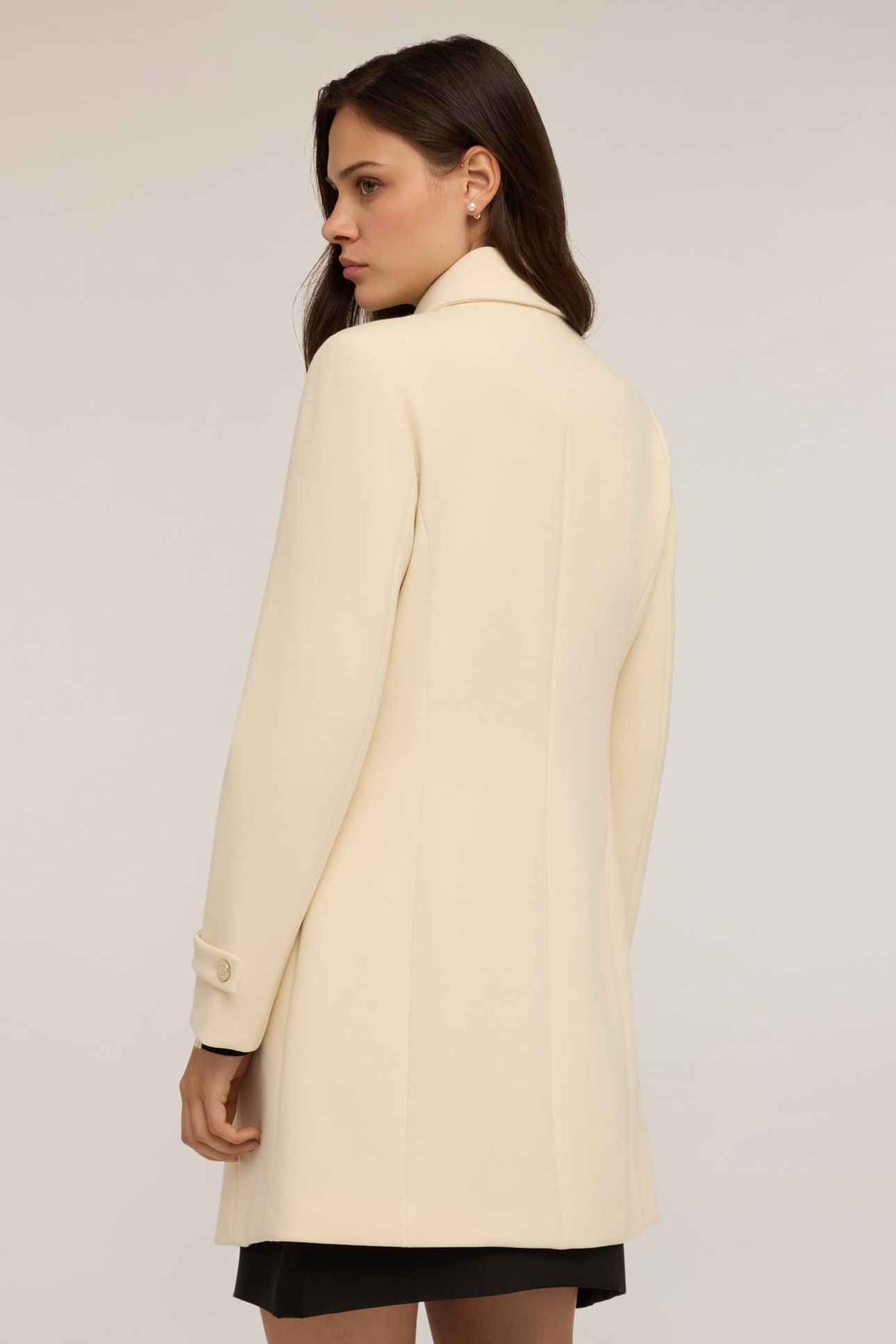 SINGLE-BREASTED VISCOSE BLEND COAT BEIGE 3