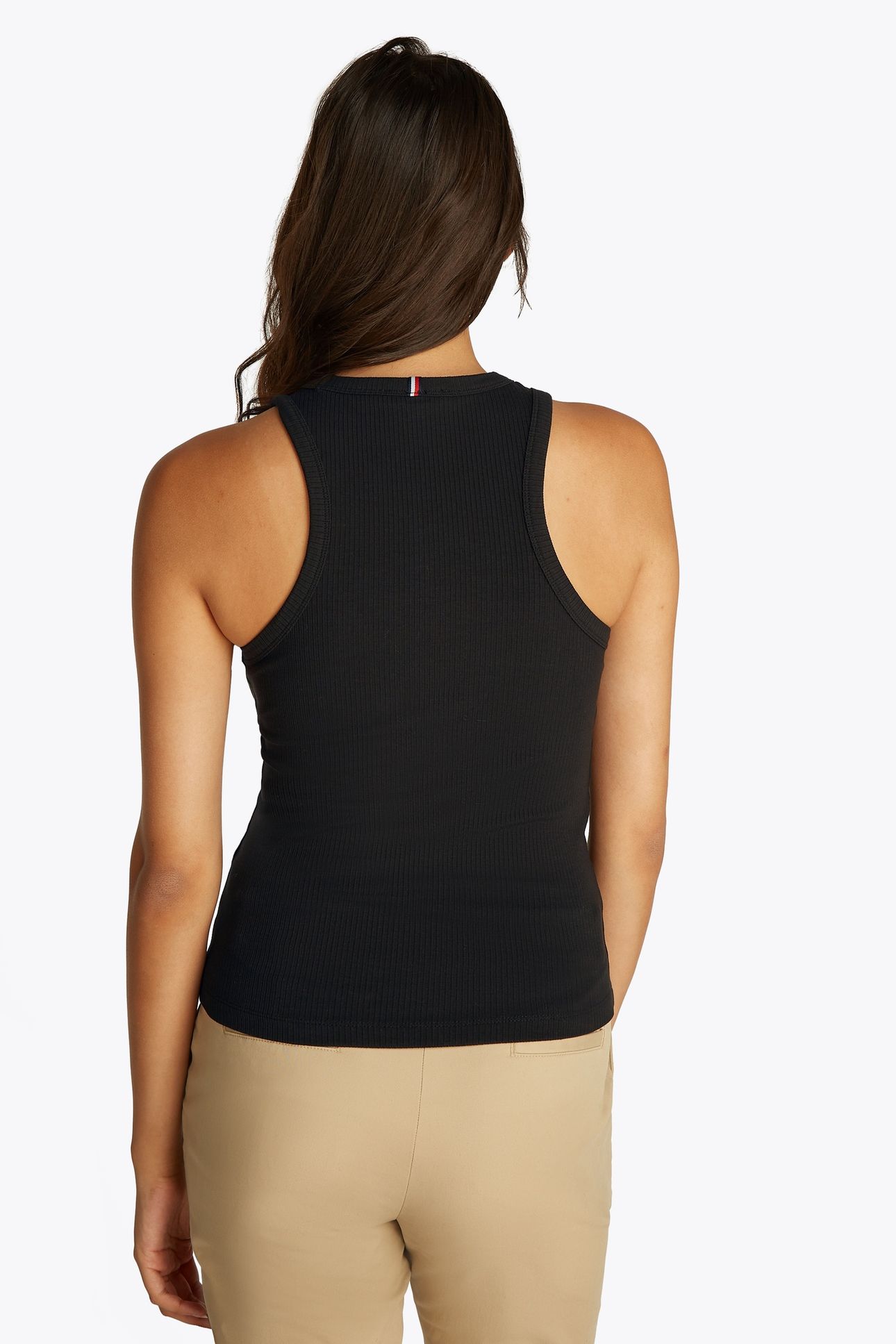 SLIM 5X2 RIB TANK TOP BLACK 2